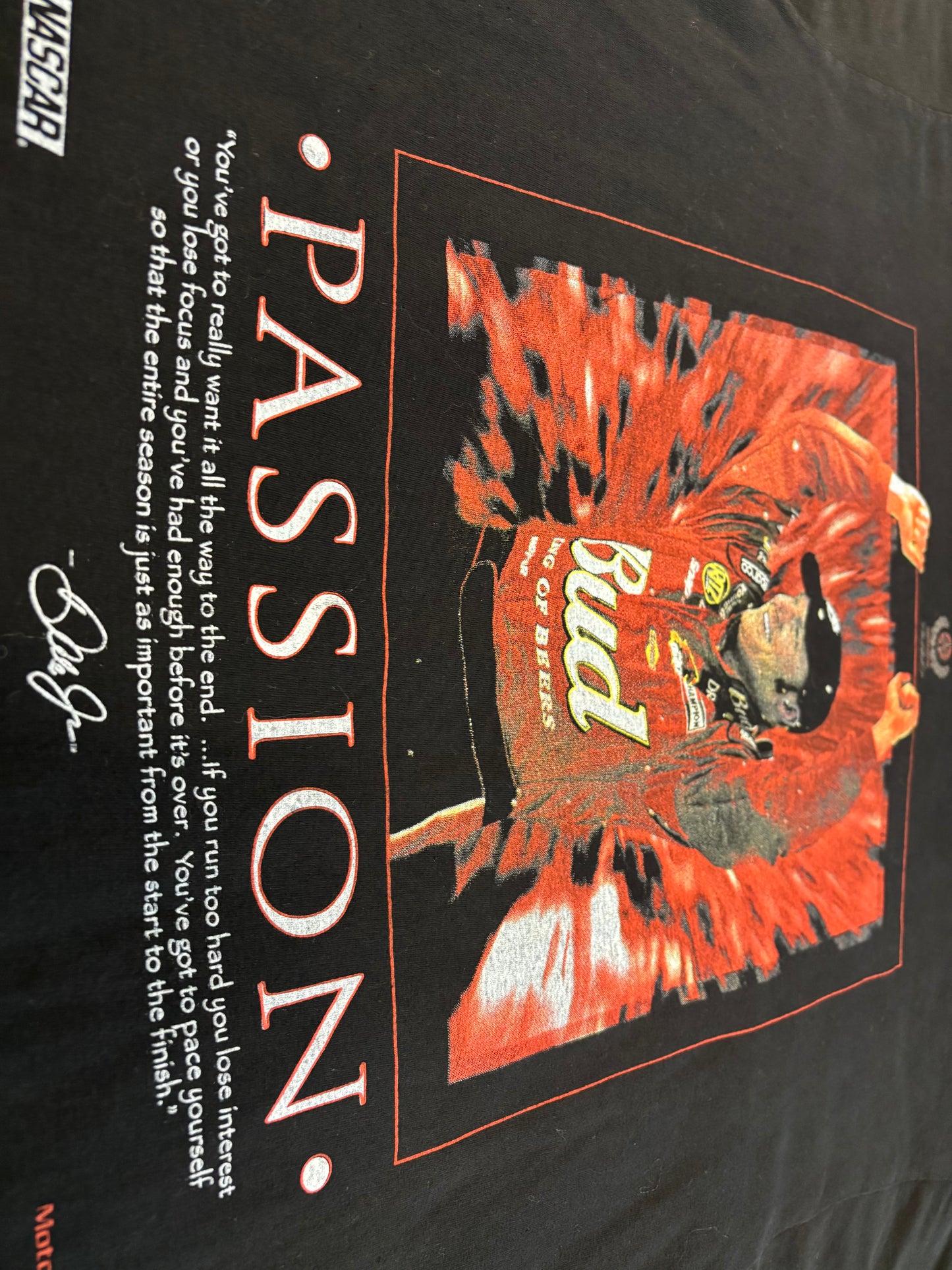 Dale Earnhardt Jr “Passion”Bud king of beers NASCAR T-shirt Size 2XL Rockit tag
