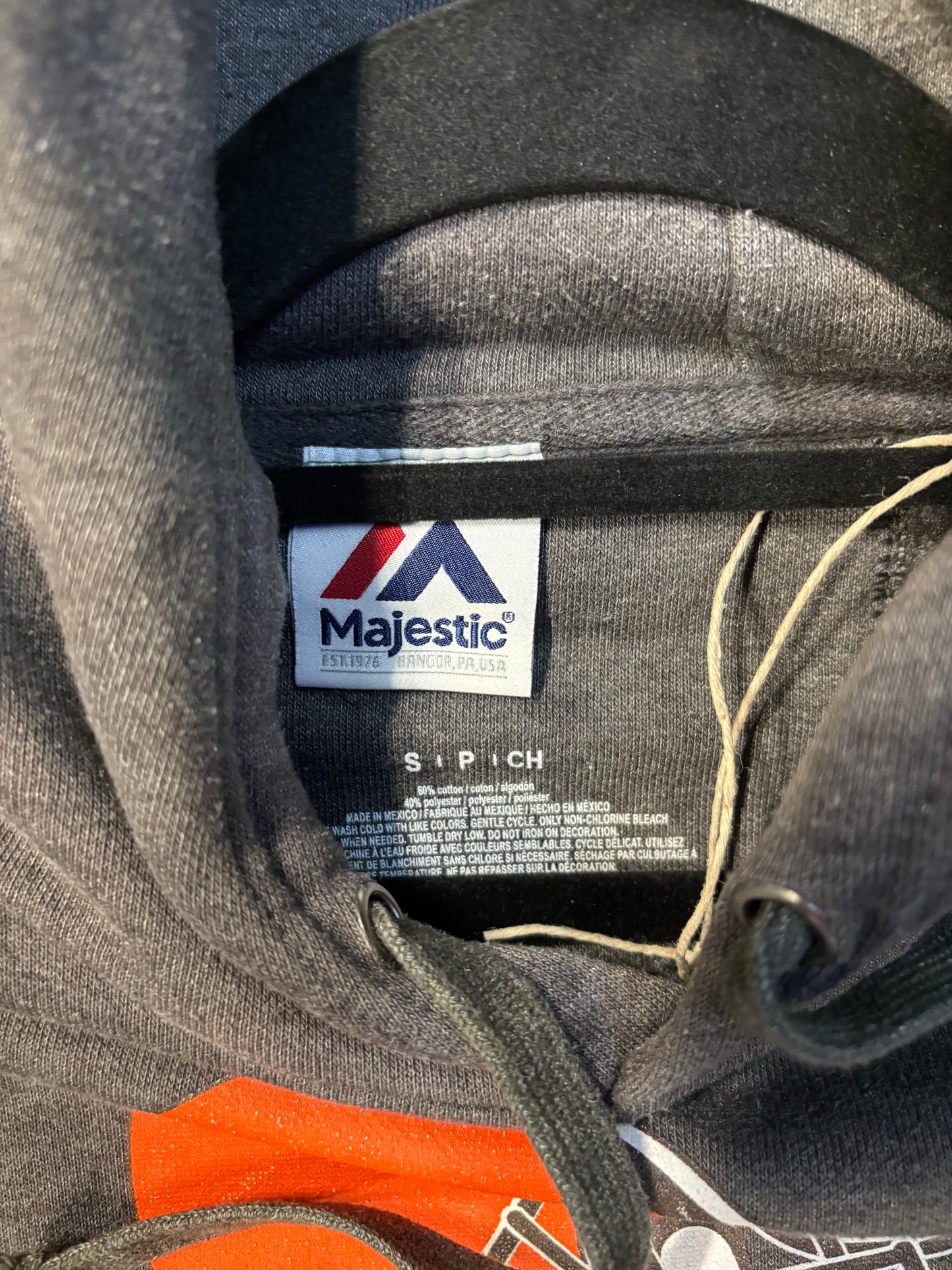 Dark Grey Cleveland Browns Majestic Hoodie Size Small