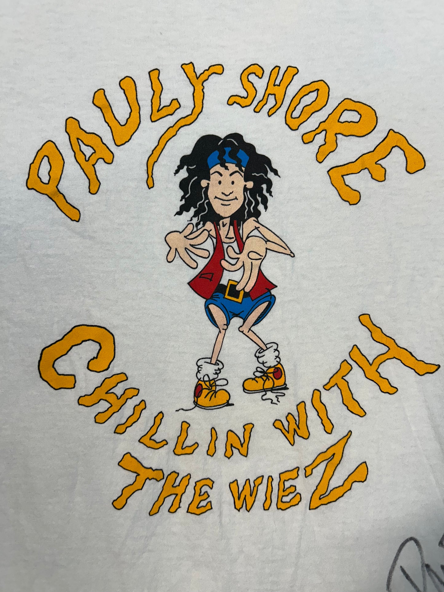 Y2K Pauly Shore Chillin With The Wiez Signed Tee