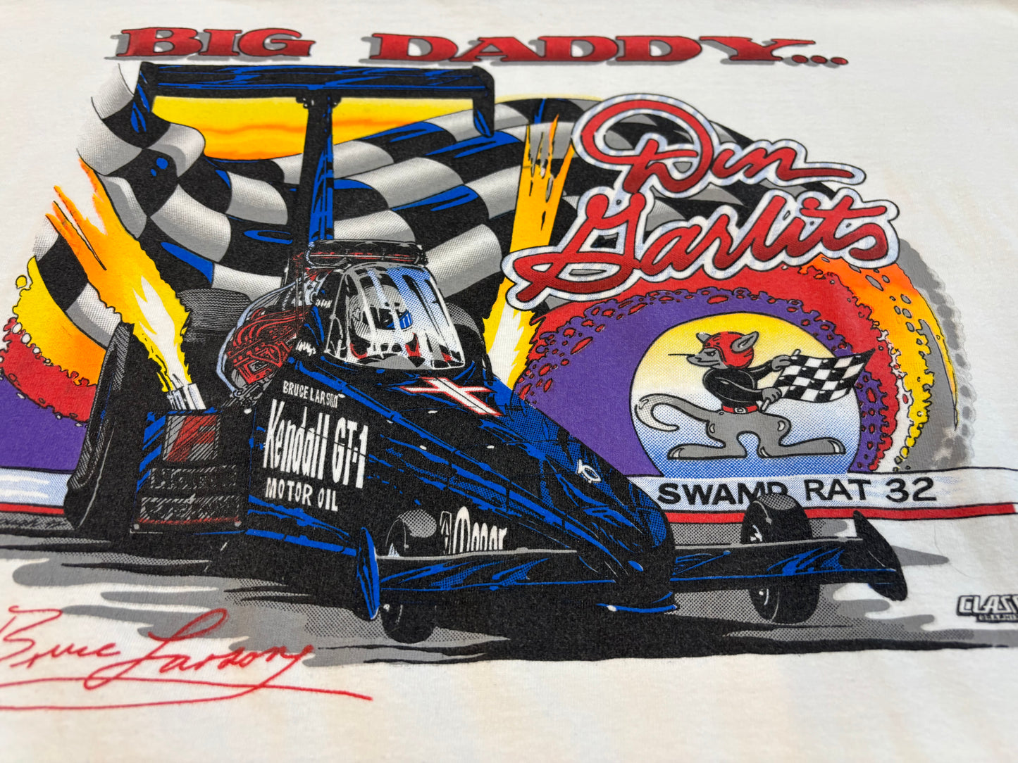 90s Single Stitch Big Daddy Don Garlits Racing T-Shirt Size XL Hanes Beefy T Tag