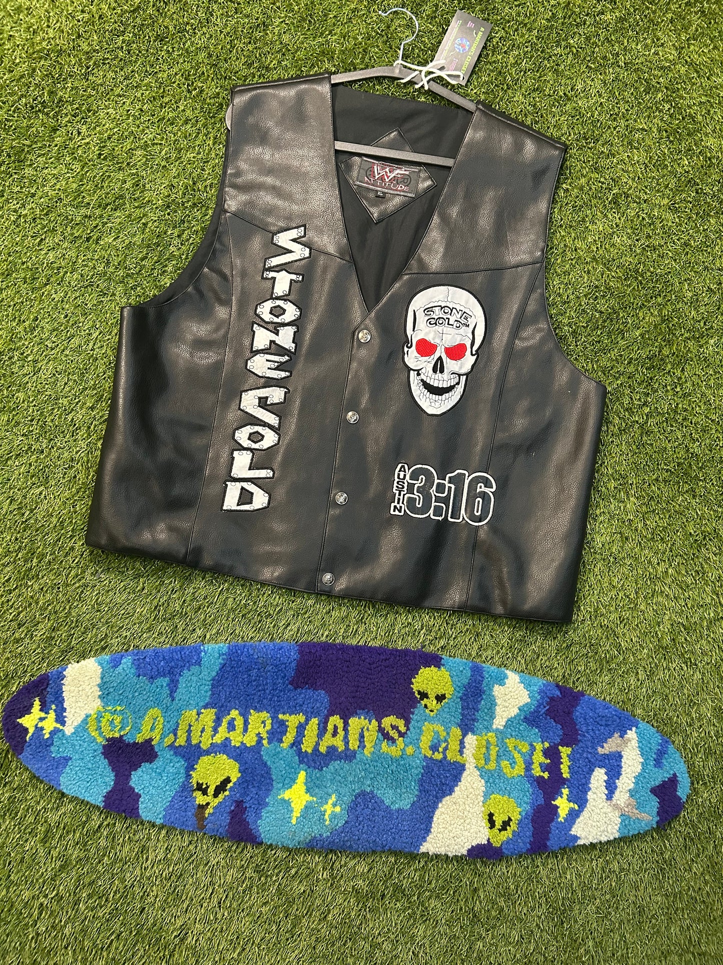 Y2K WWF Stone Cold Steve Austin Leather Vest
