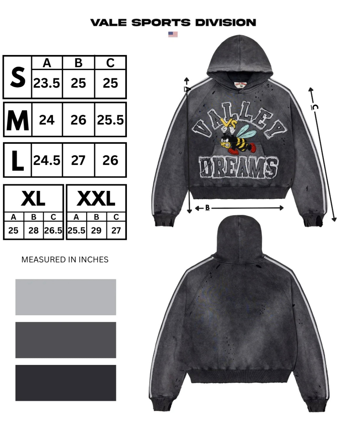 Vale Forever Anthem Distressed Hoodie