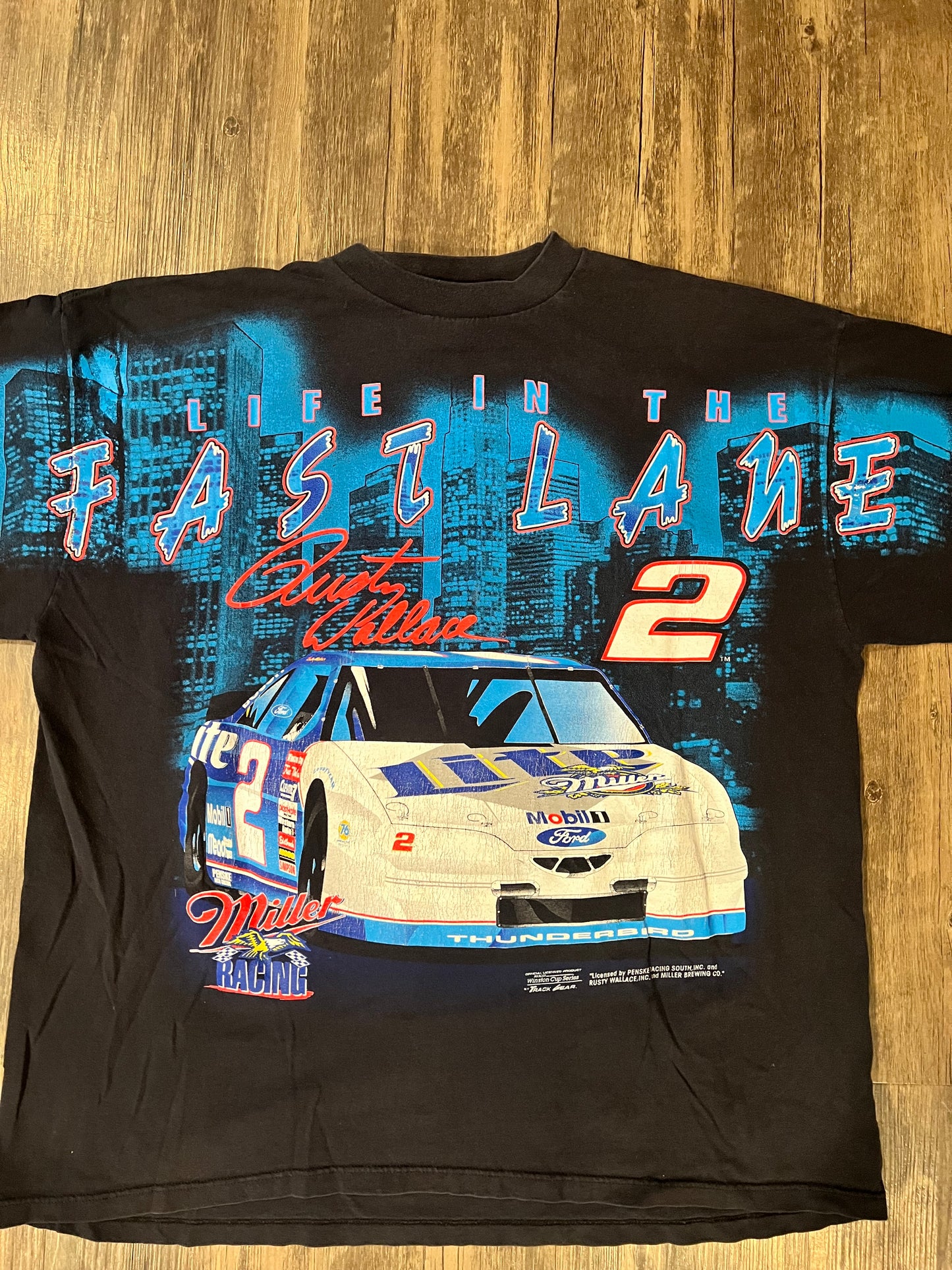 “Rusty Wallace” Vintage AOP NASCAR Tee