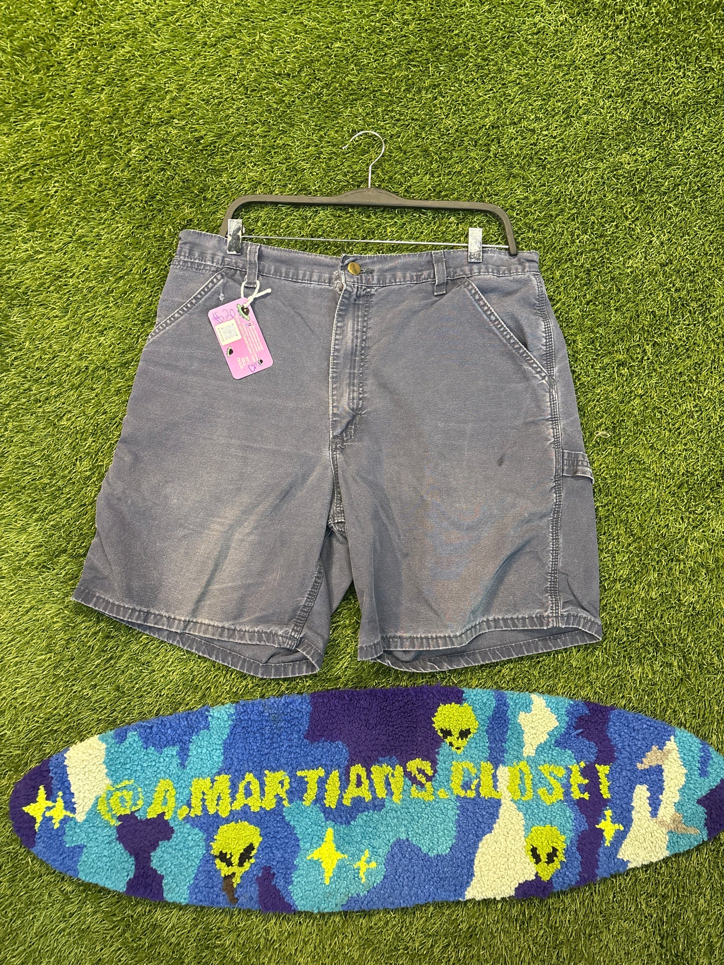 Carhartt Blue Carpenter Shorts Size 36