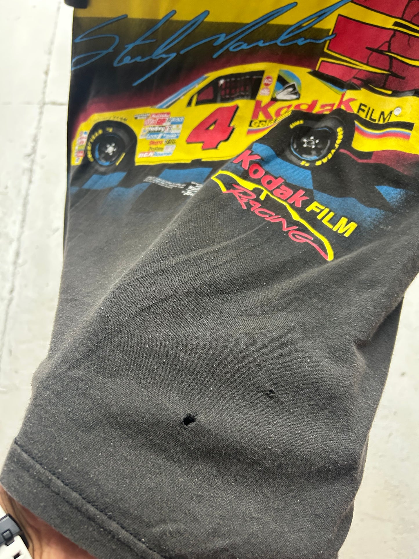 Vintage 90s Sterling Marlin Kodak NASCAR AOP Tee