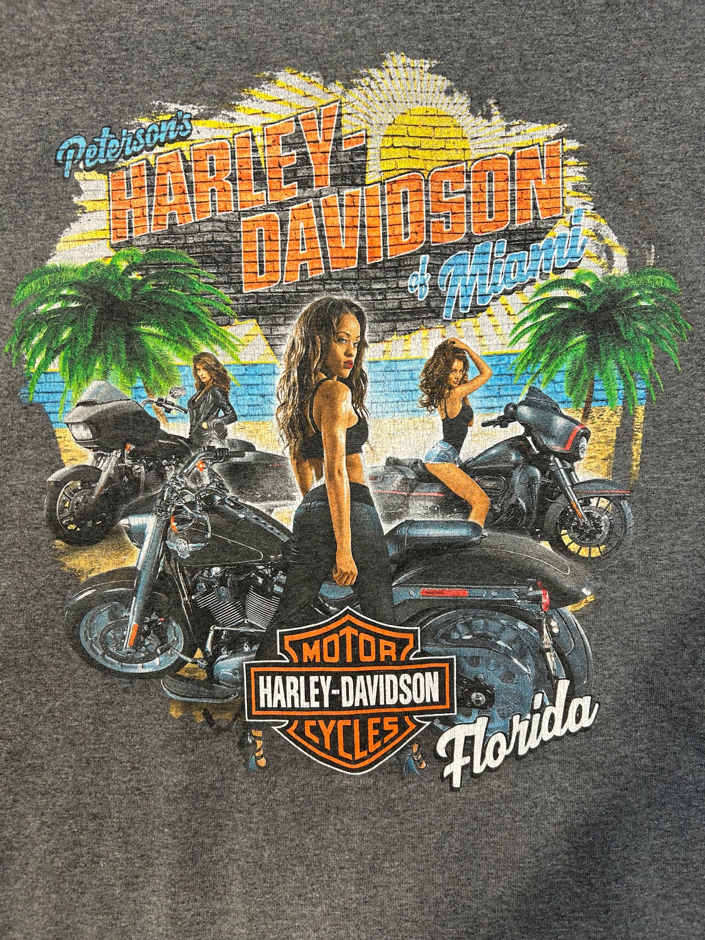 Y2K Harley Davidson Miami Florida Girls Tee