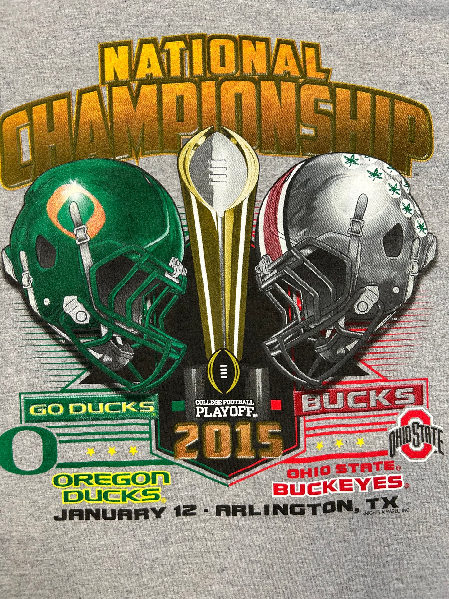 2015 Oregon Ducks vs Ohio State Buckeyes L/Sleeve Tee