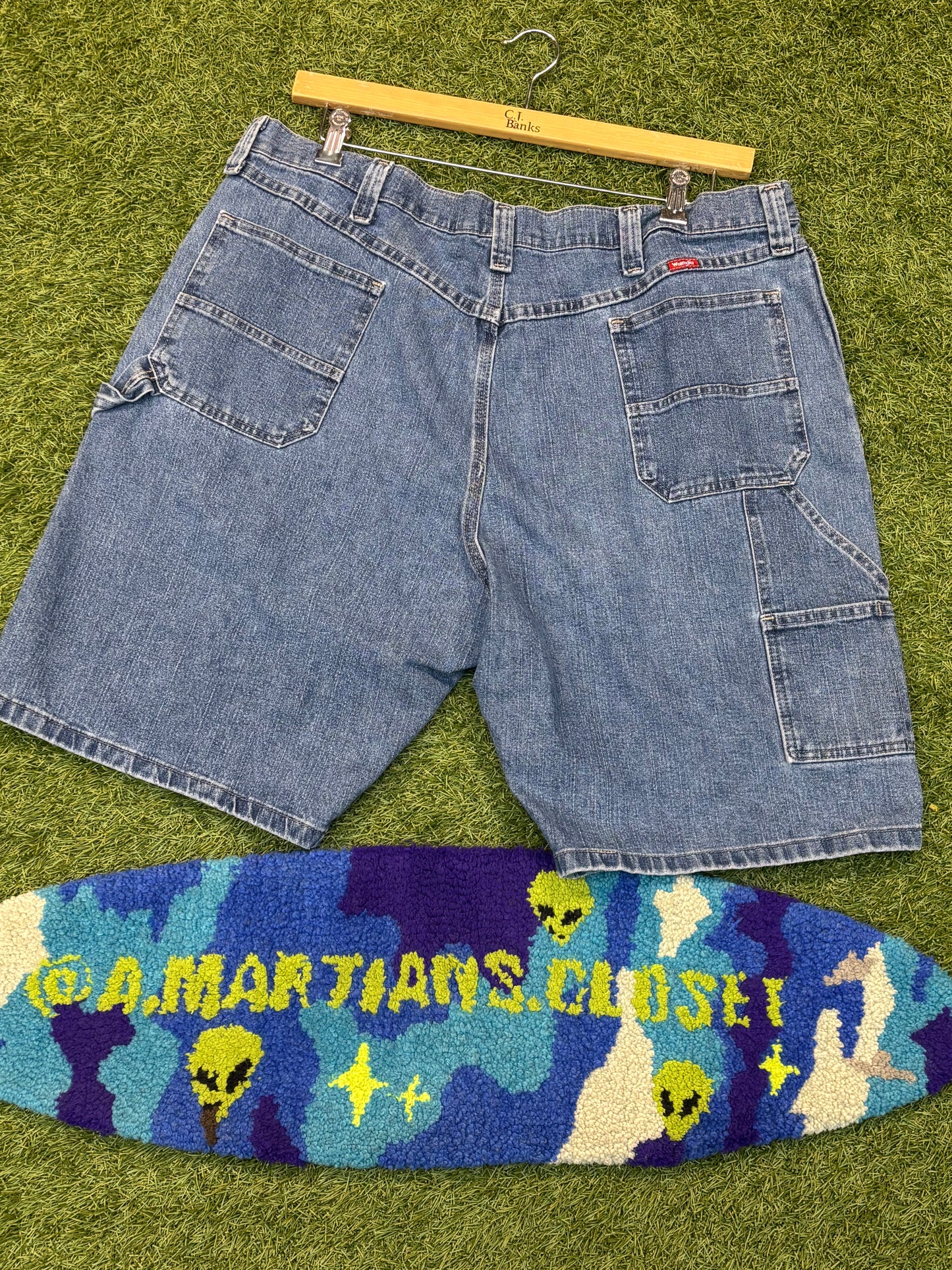 Medium Wash Carpenter Wrangler Jorts