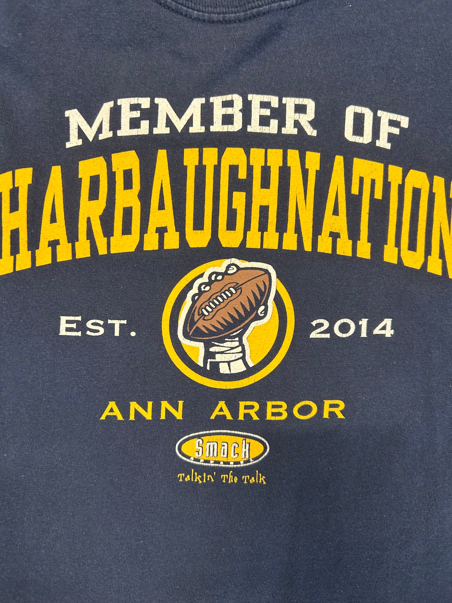 2014 Michigan University Member Of Harbaughnation L/Sleeve Tee