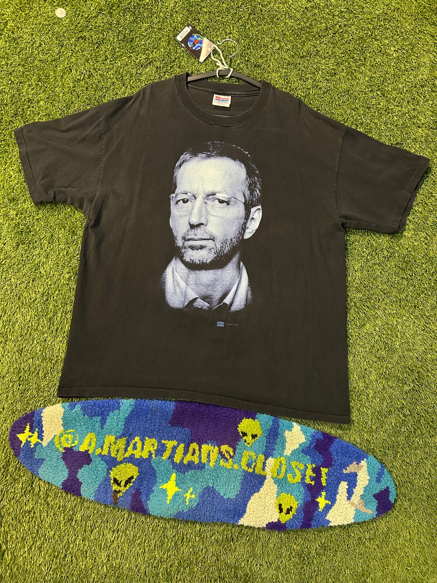 Vintage 1994 Eric Clapton Blue Country Music Portrait Tee
