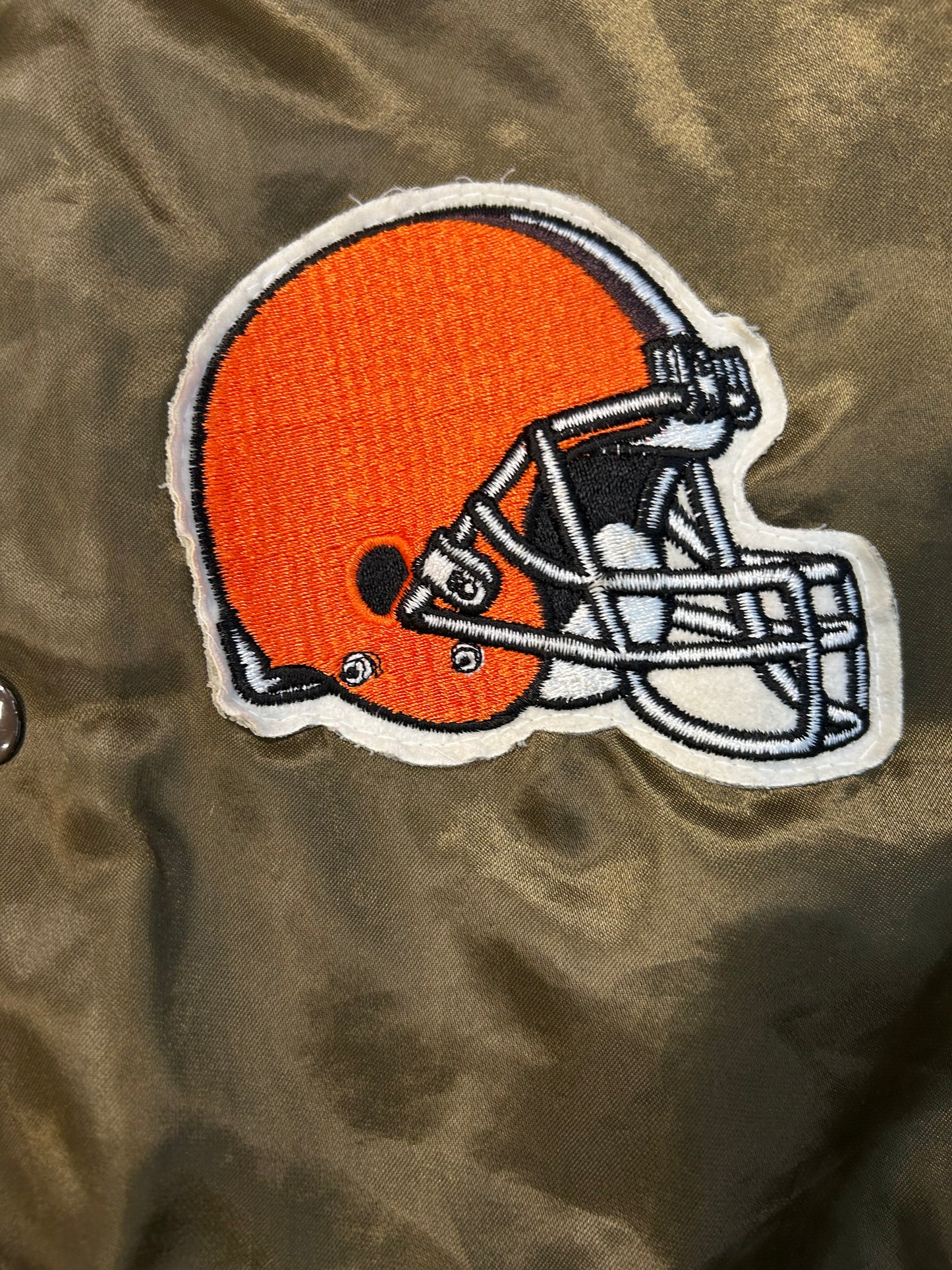 Vintage 80s Locker Line Brand Cleveland Browns Bomber Jacket