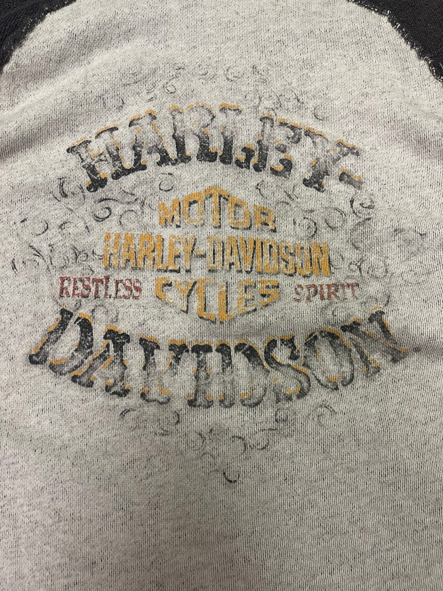 Vintage Women’s Harley Davidson Zip Up Distressed Jacket