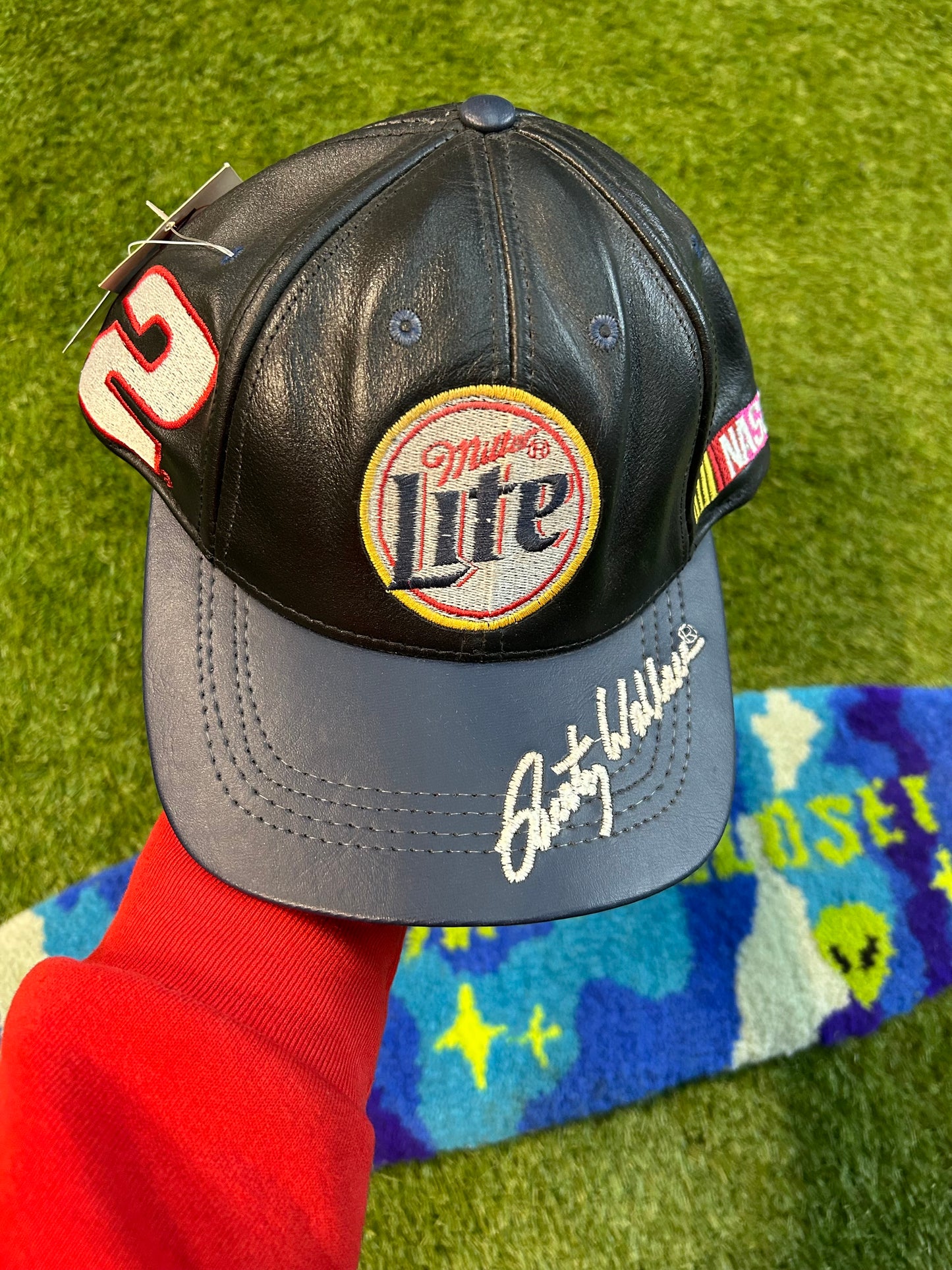 Vintage Rusty Wallace Miller Lite #2 NASCAR Leather Hat