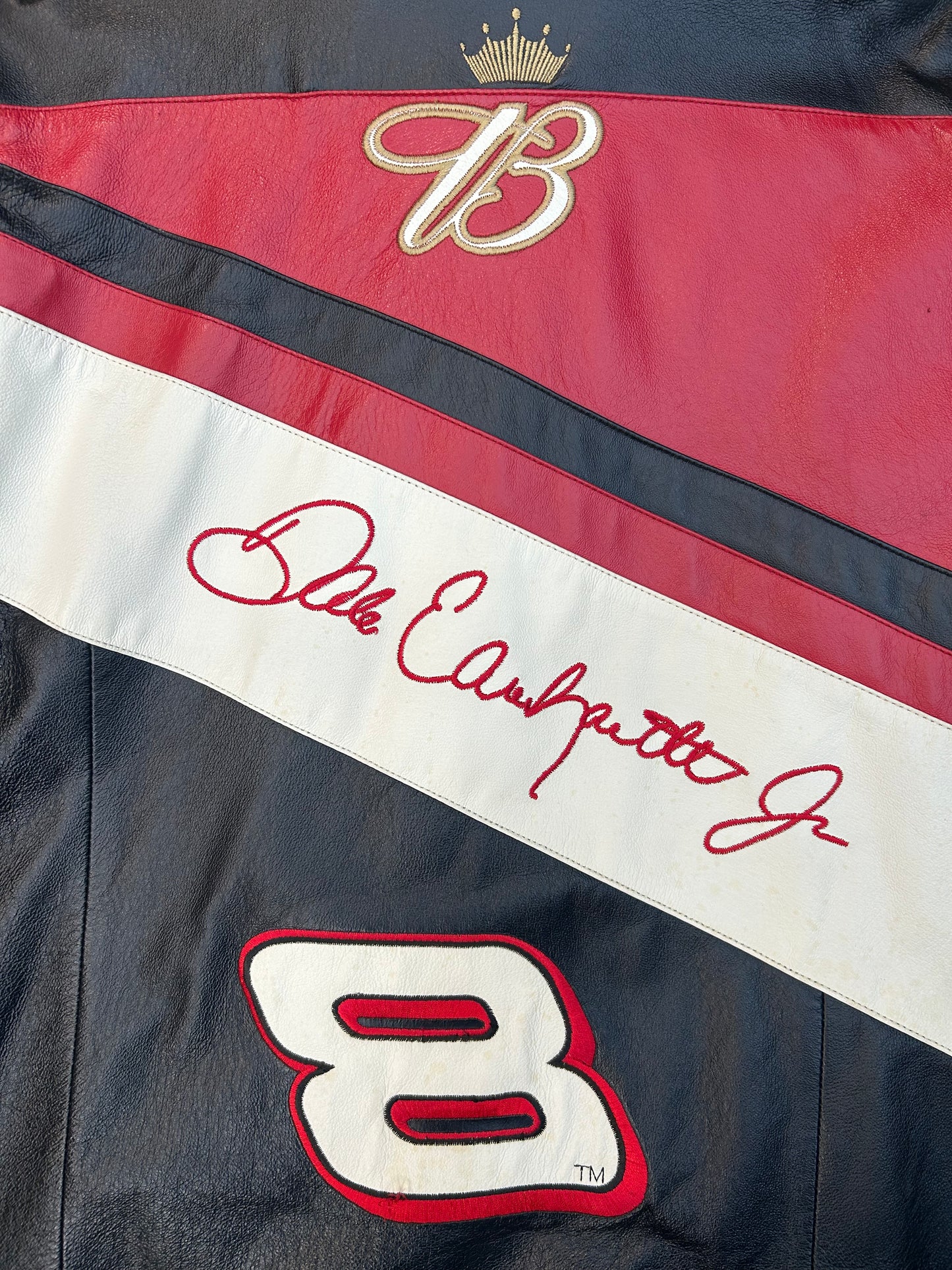Vintage Dale Earnhardt Jr #8 Budweiser NASCAR Leather Jacket