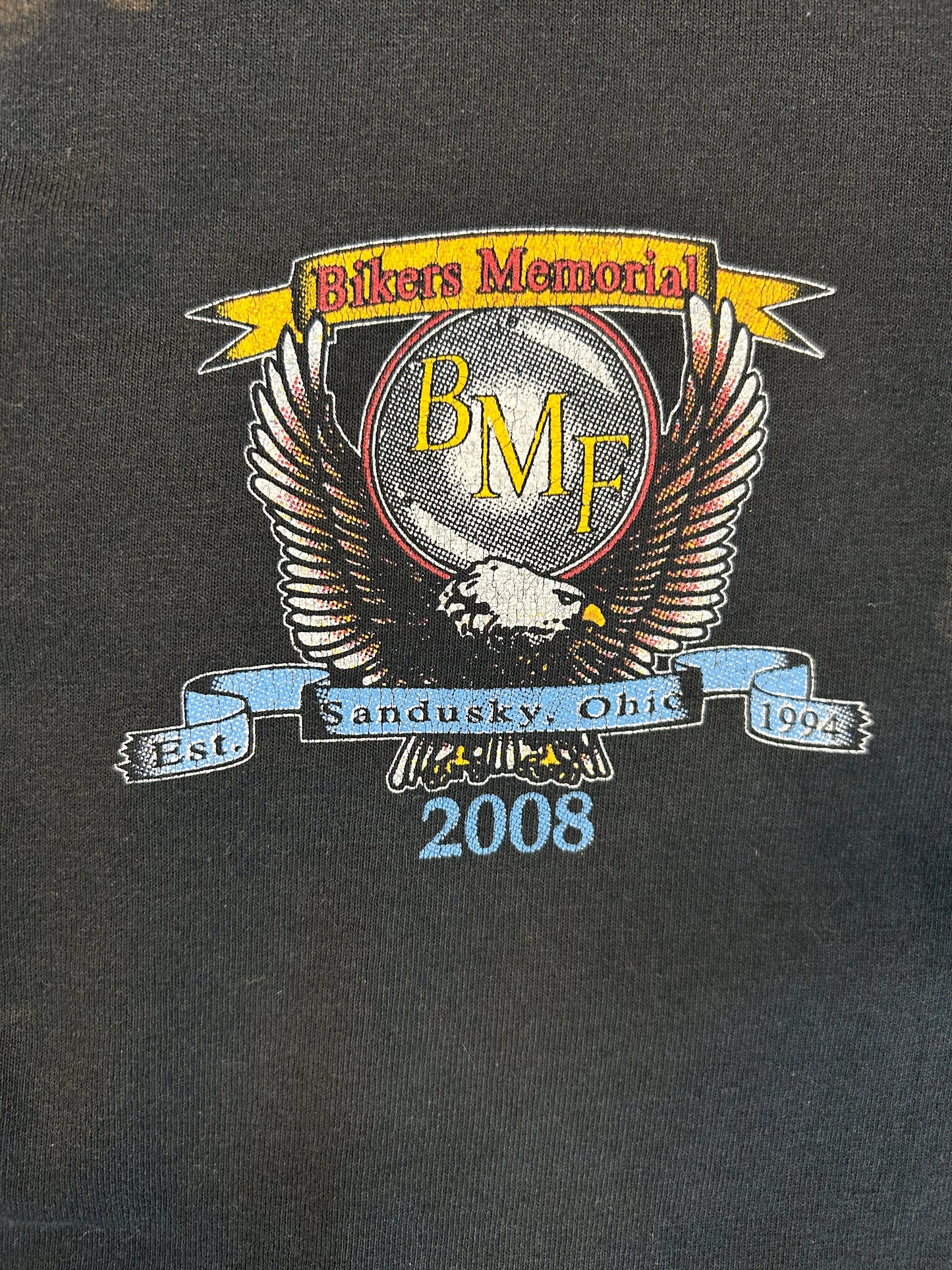 Y2K Biker Memorial Bleached 2008 Tee