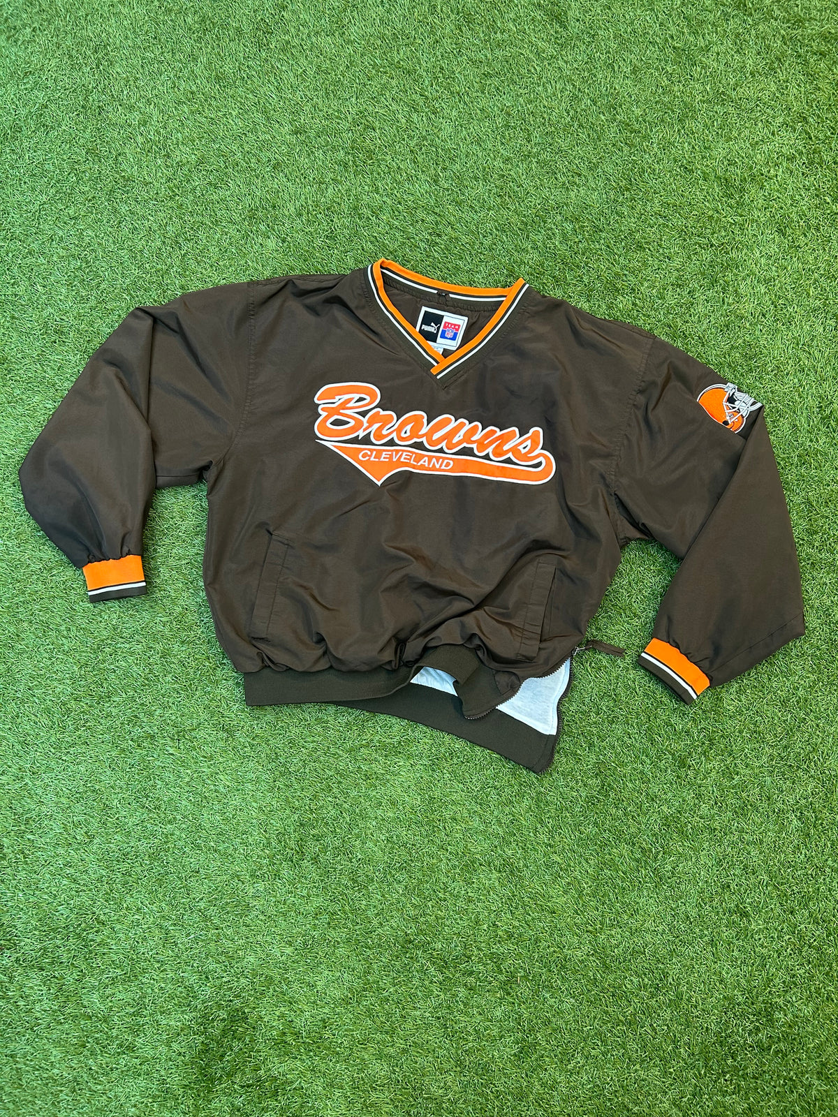Vintage 90s Puma X NFL Cleveland Browns Pullover Fleece Crewneck