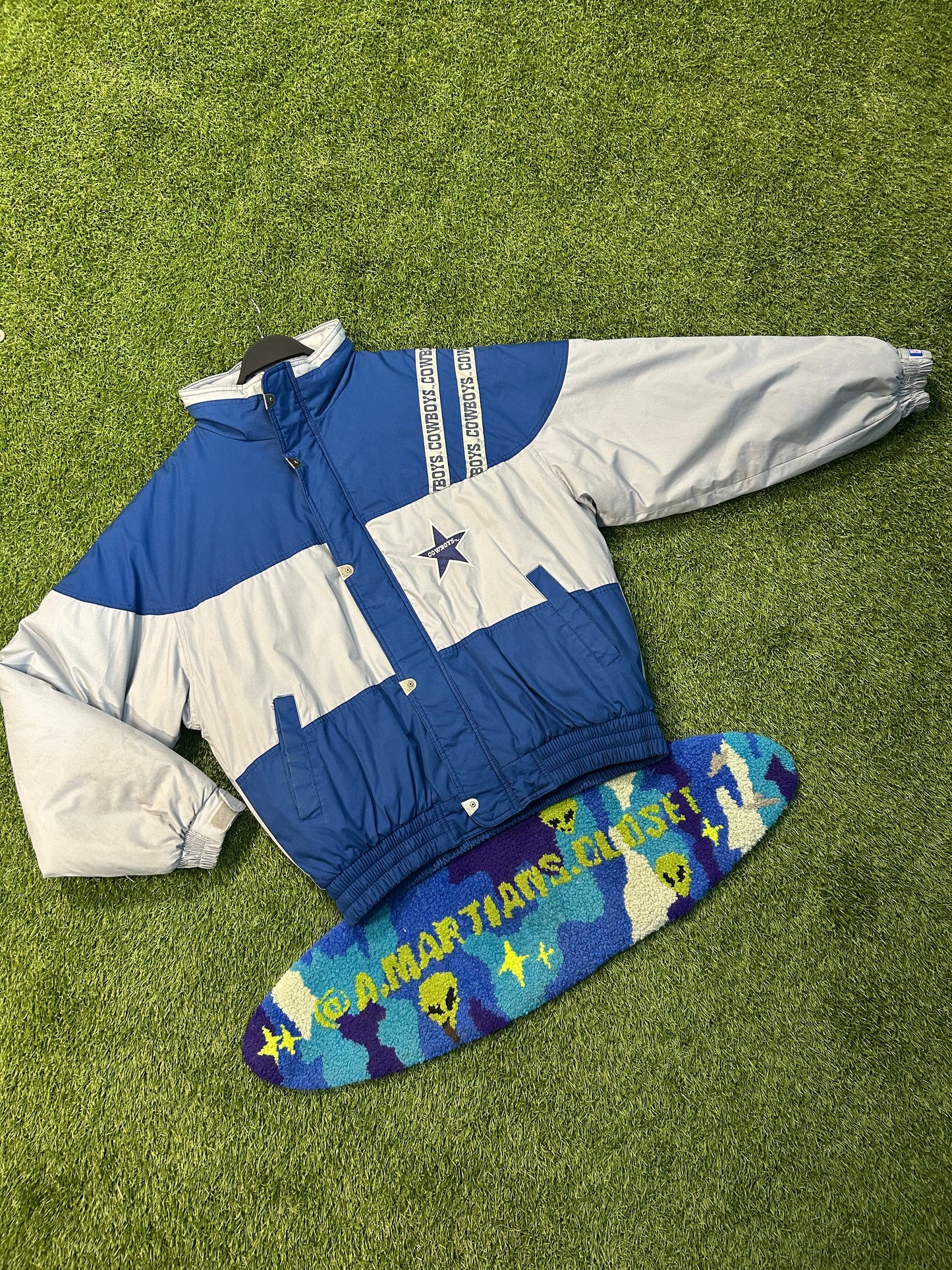 Vintage 90s Official NFL Dallas Cowboys Coat W/Built In Hood