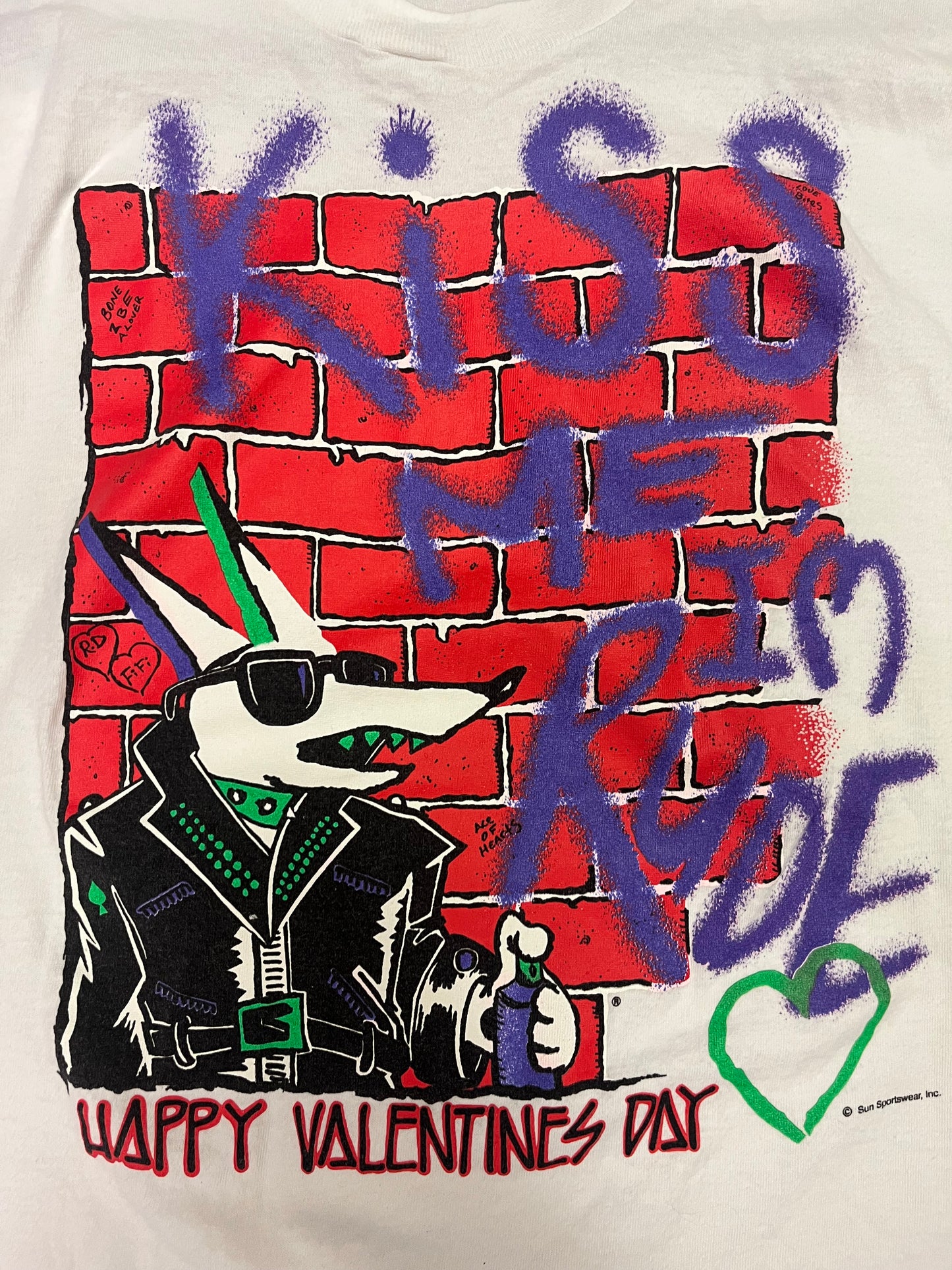 Vintage 2000s Kiss Me I’m Rude Valentines Day Tee