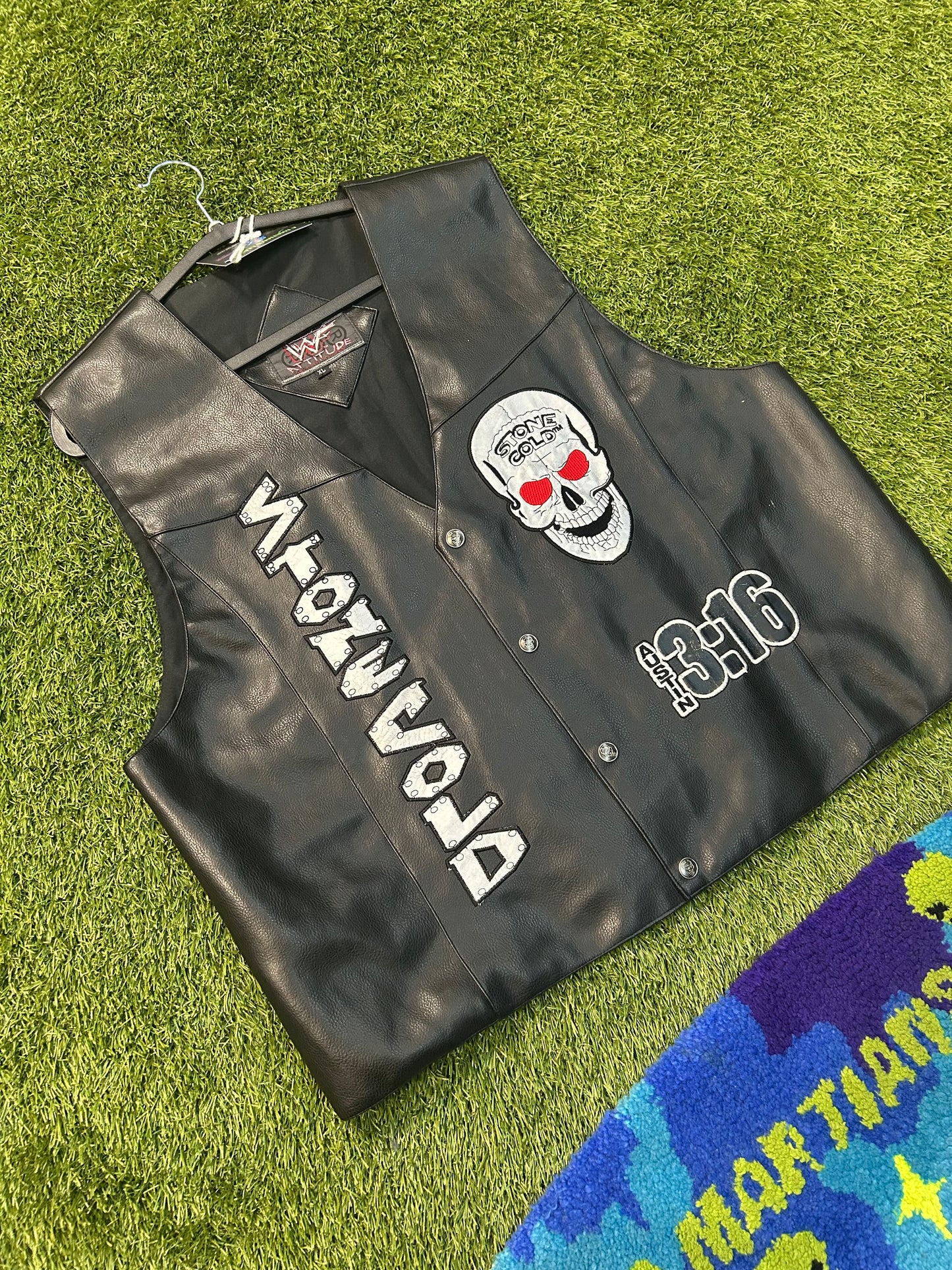 Y2K WWF Stone Cold Steve Austin Leather Vest
