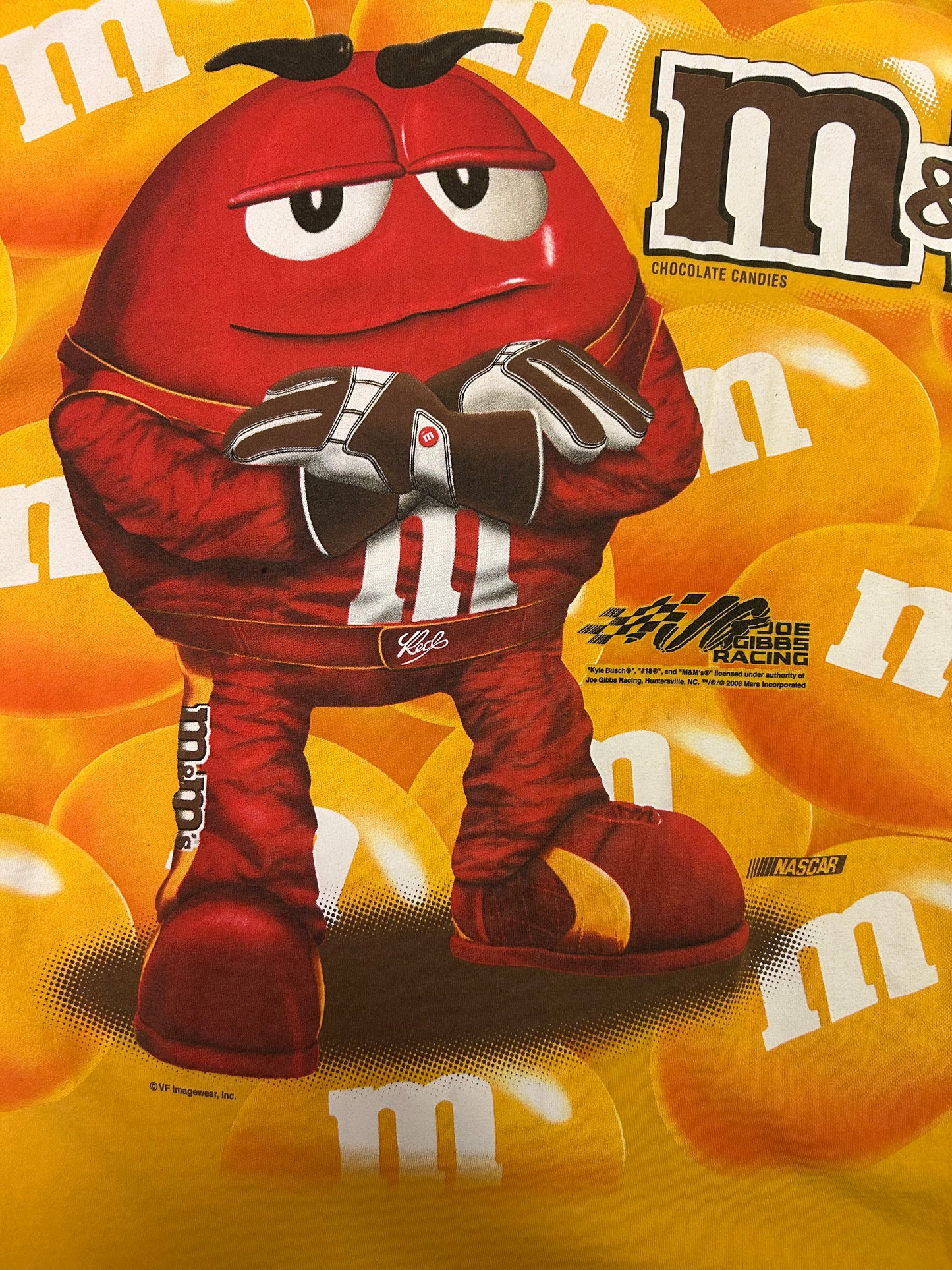 Rare Y2K Vintage 2008 AOP Kyle Bush M&M Tee