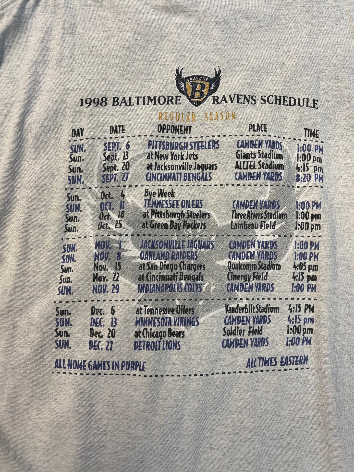 1998 Steelers Vs Ravens Tee