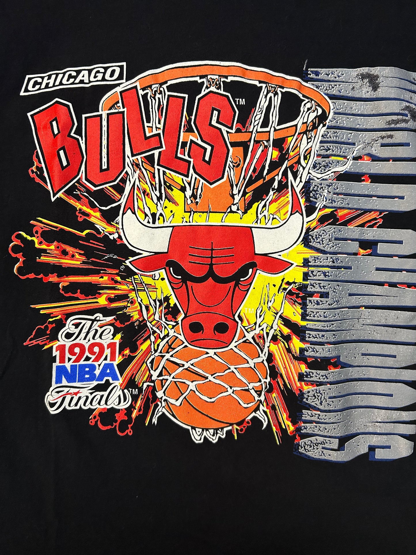 Vintage 1991 NBA Finals Chicago Bulls Logo 7 Tee