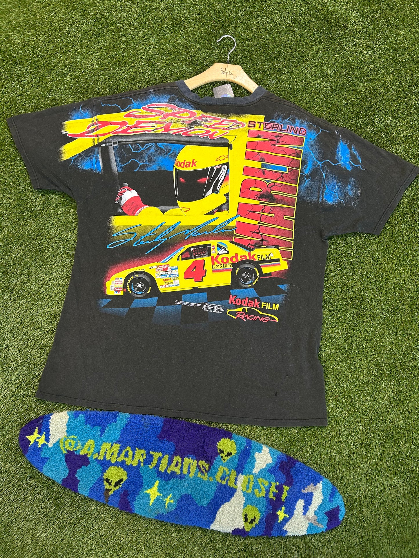 Vintage 90s Sterling Marlin Kodak NASCAR AOP Tee