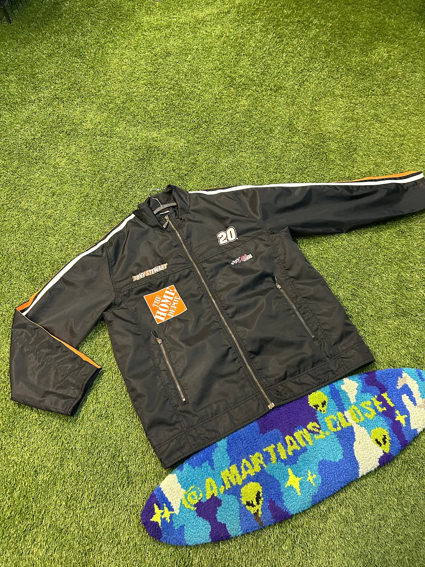Vintage Tony Stewart The Home Depot NASCAR Windbreaker Jacket