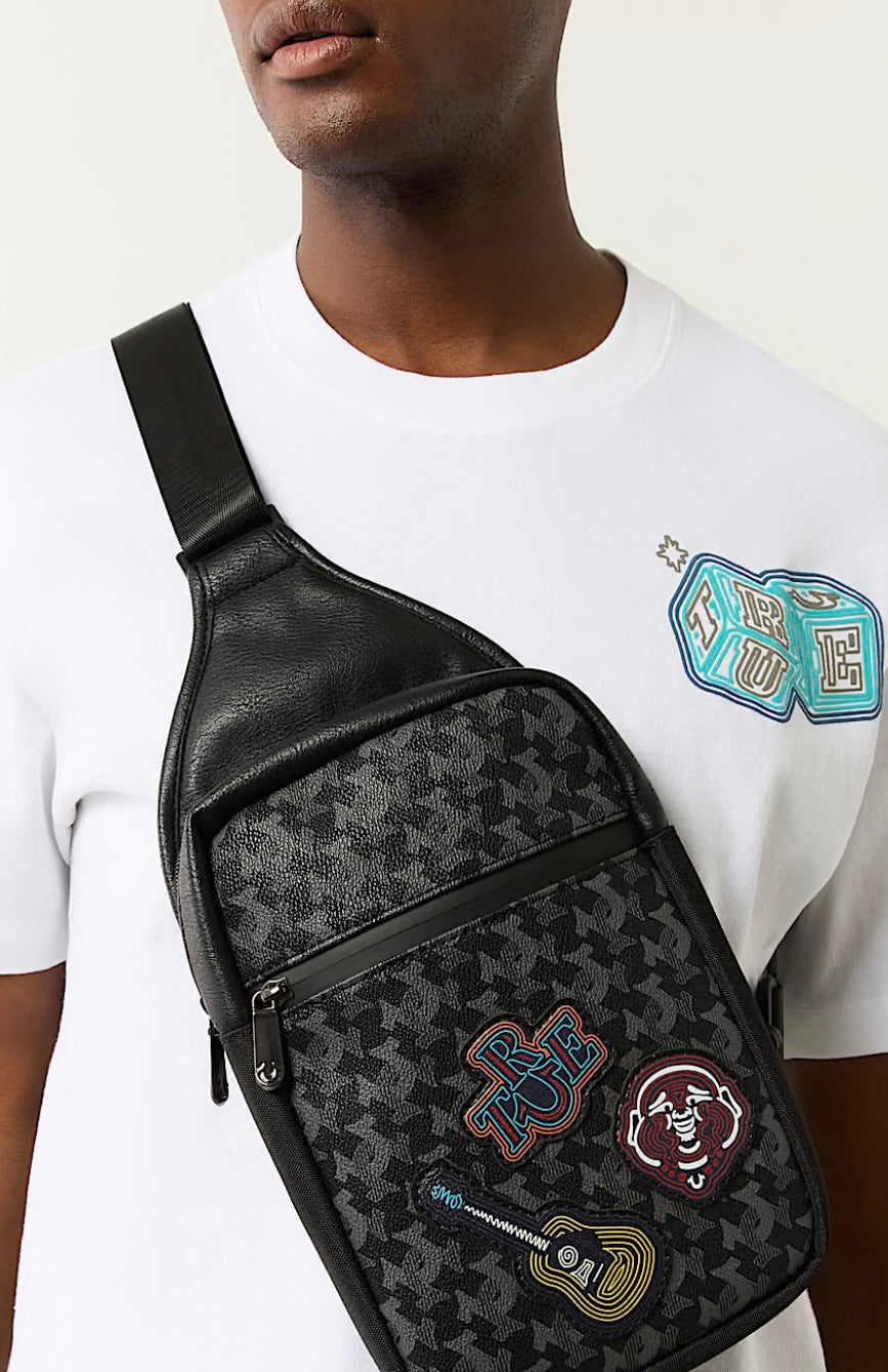 True Religion Patch Work Sling Bag