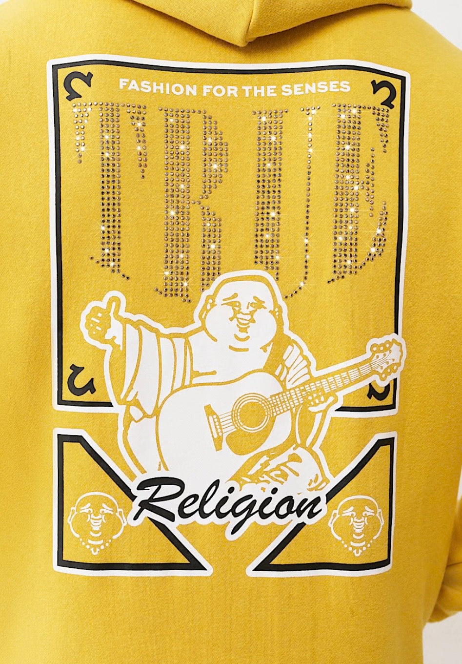 True Religion Buddha Card Yellow ZipUp Jacket