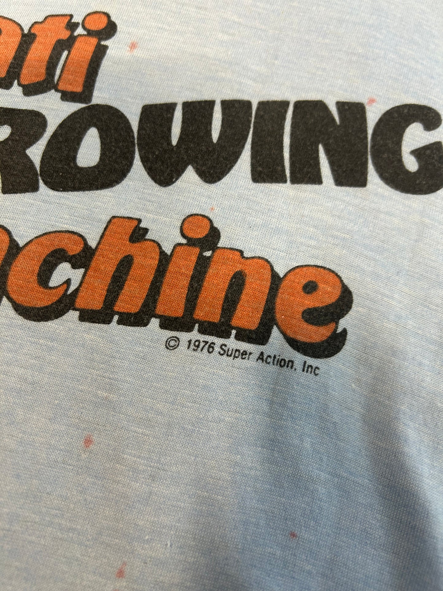 Vintage 1976 Cincinnati Throwing Machine Ken Anderson Tee