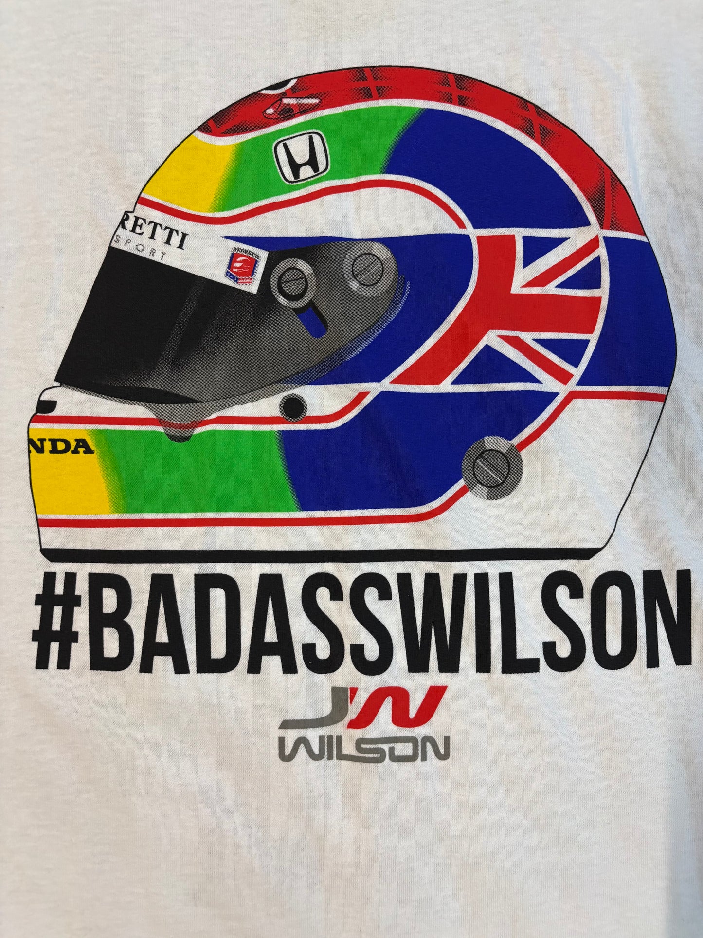 Badass Wilson Honda Racing Helmet T-Shirt Size 2XL Gildan Ultra Cotton Tag