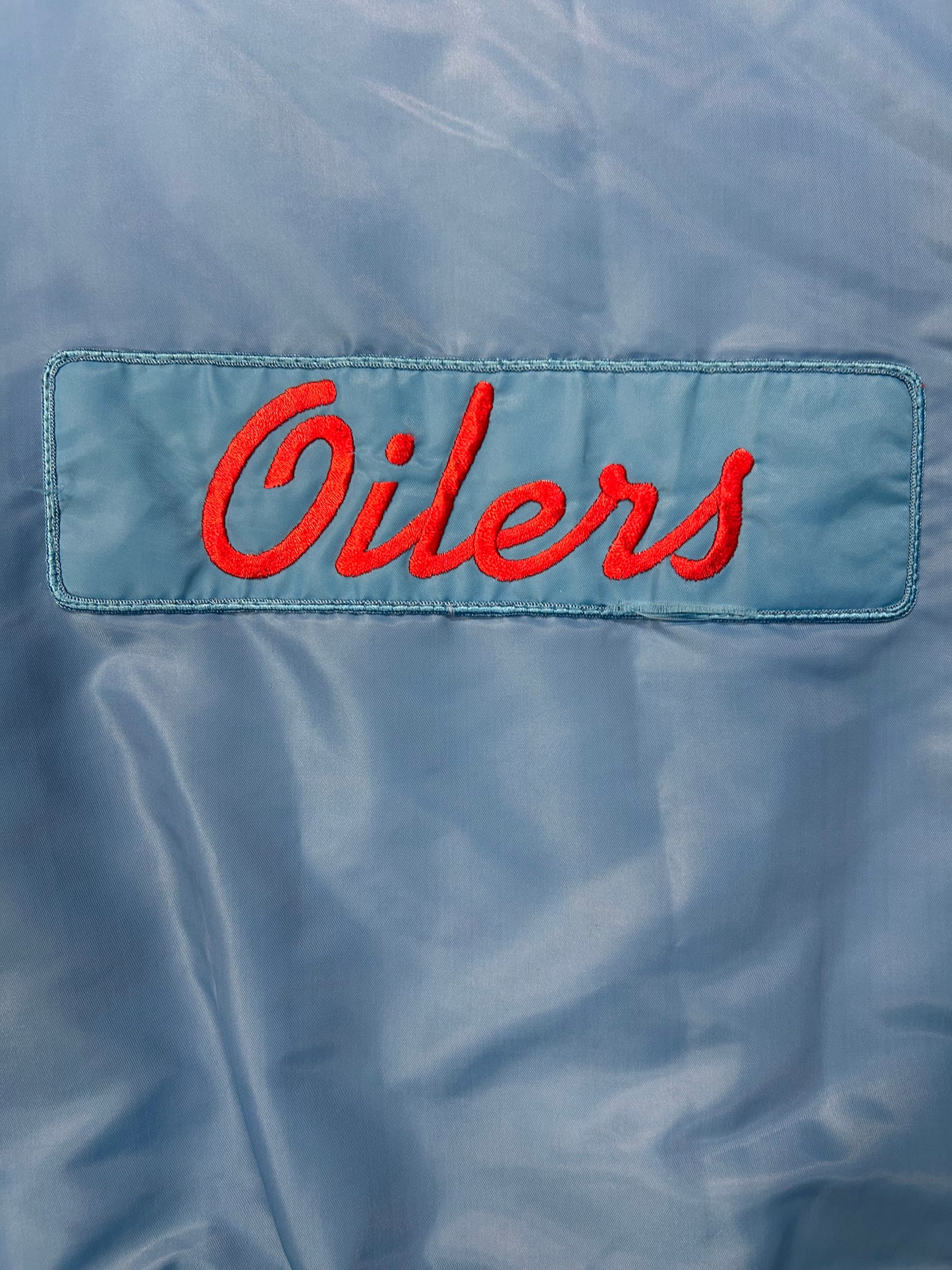 Vintage 80s NFL Houston Oilers Satin Jacket