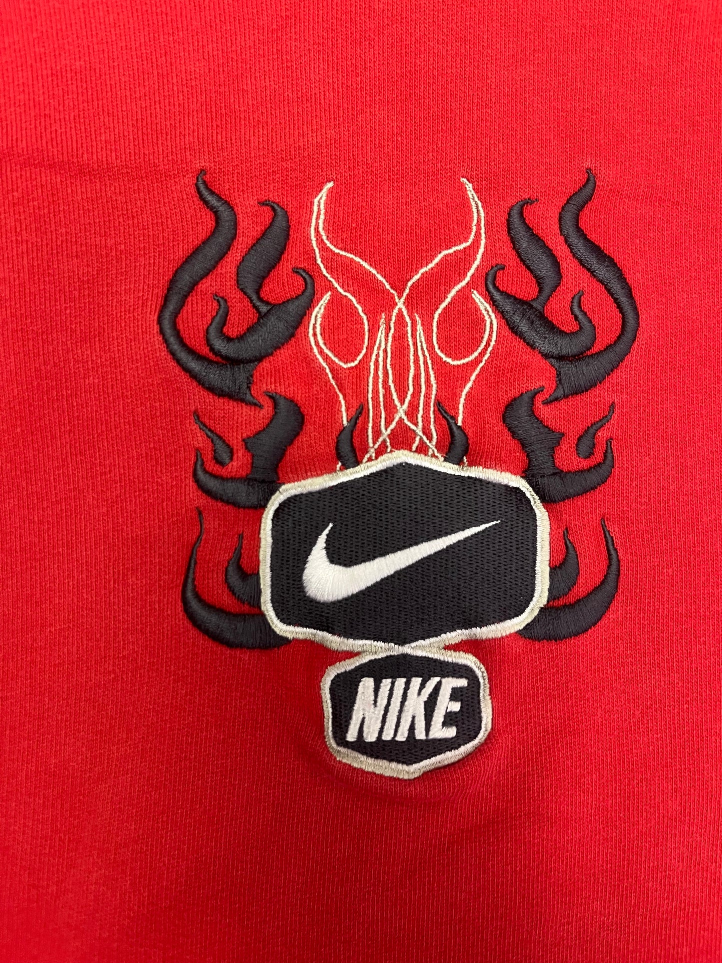 Vintage 2000s Middle Nike Flames Hoodie