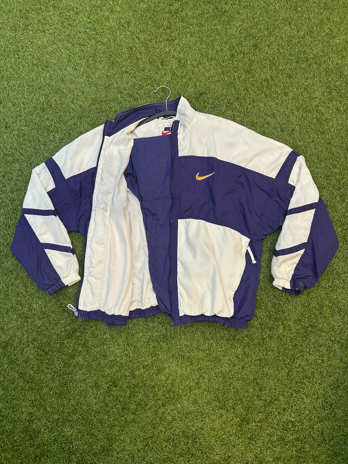 Rare Vintage 90s Nike Purple & White Track Suit W/Bottom Track Pants