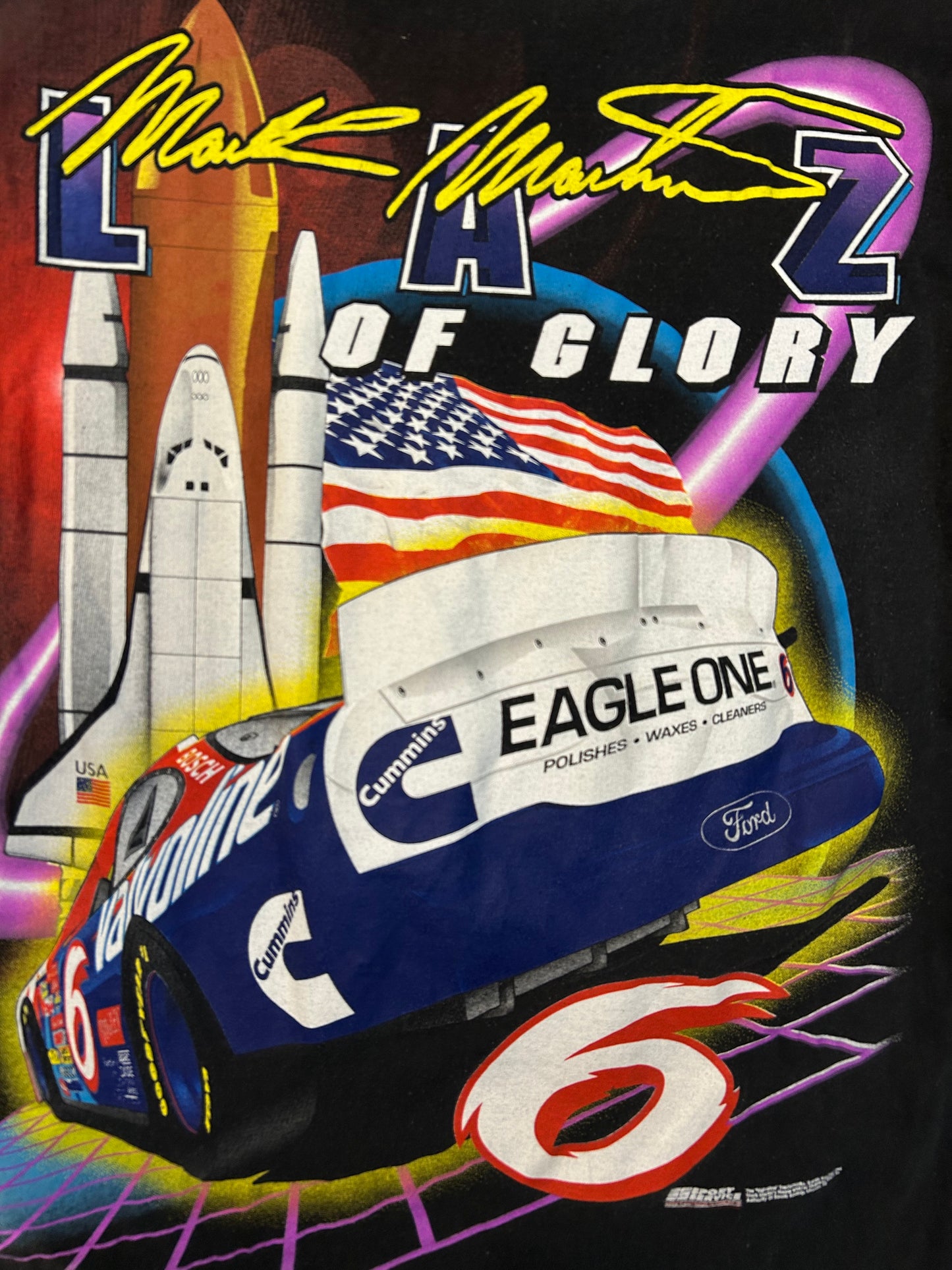 Vintage Mark Martin Valvoline NASCAR AOP Tee