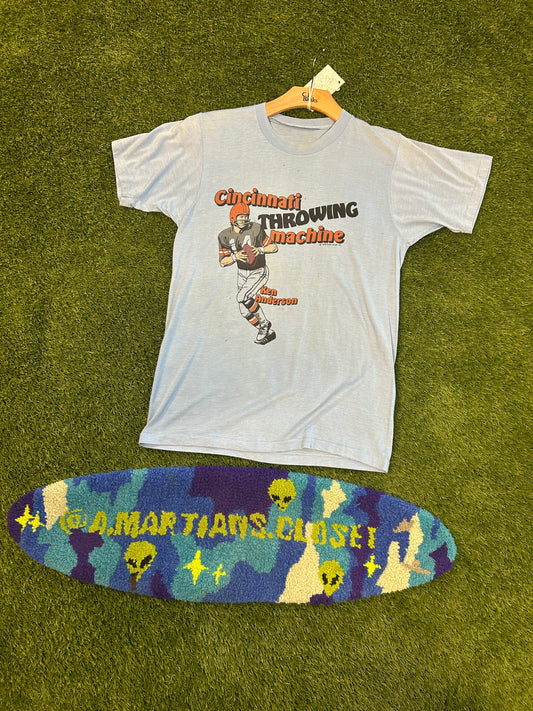 Vintage 1976 Cincinnati Throwing Machine Ken Anderson Tee