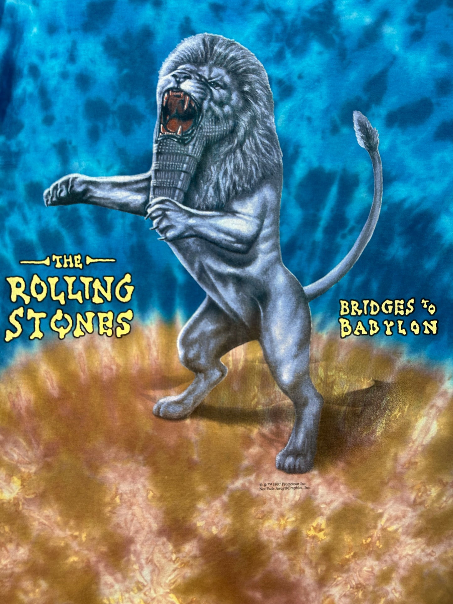 Vintage 1997 The Rolling Stones Bridges To Babylon Tye Dye Tee