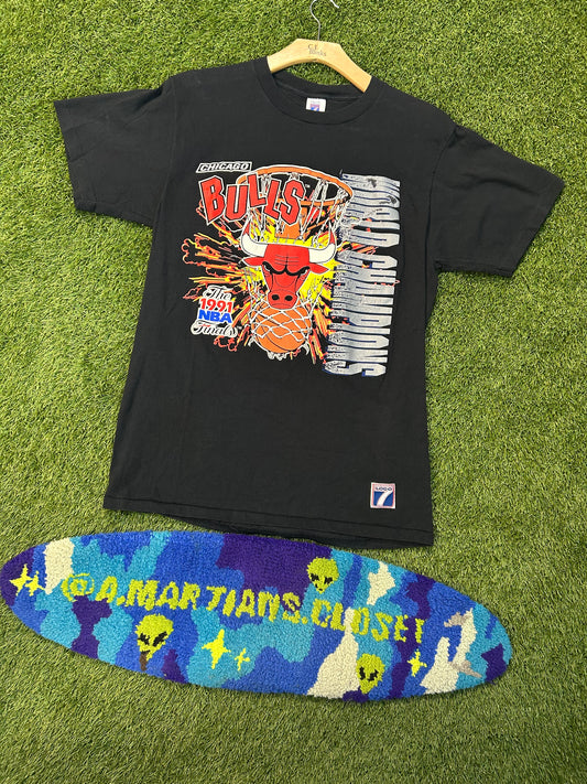 Vintage 1991 NBA Finals Chicago Bulls Logo 7 Tee