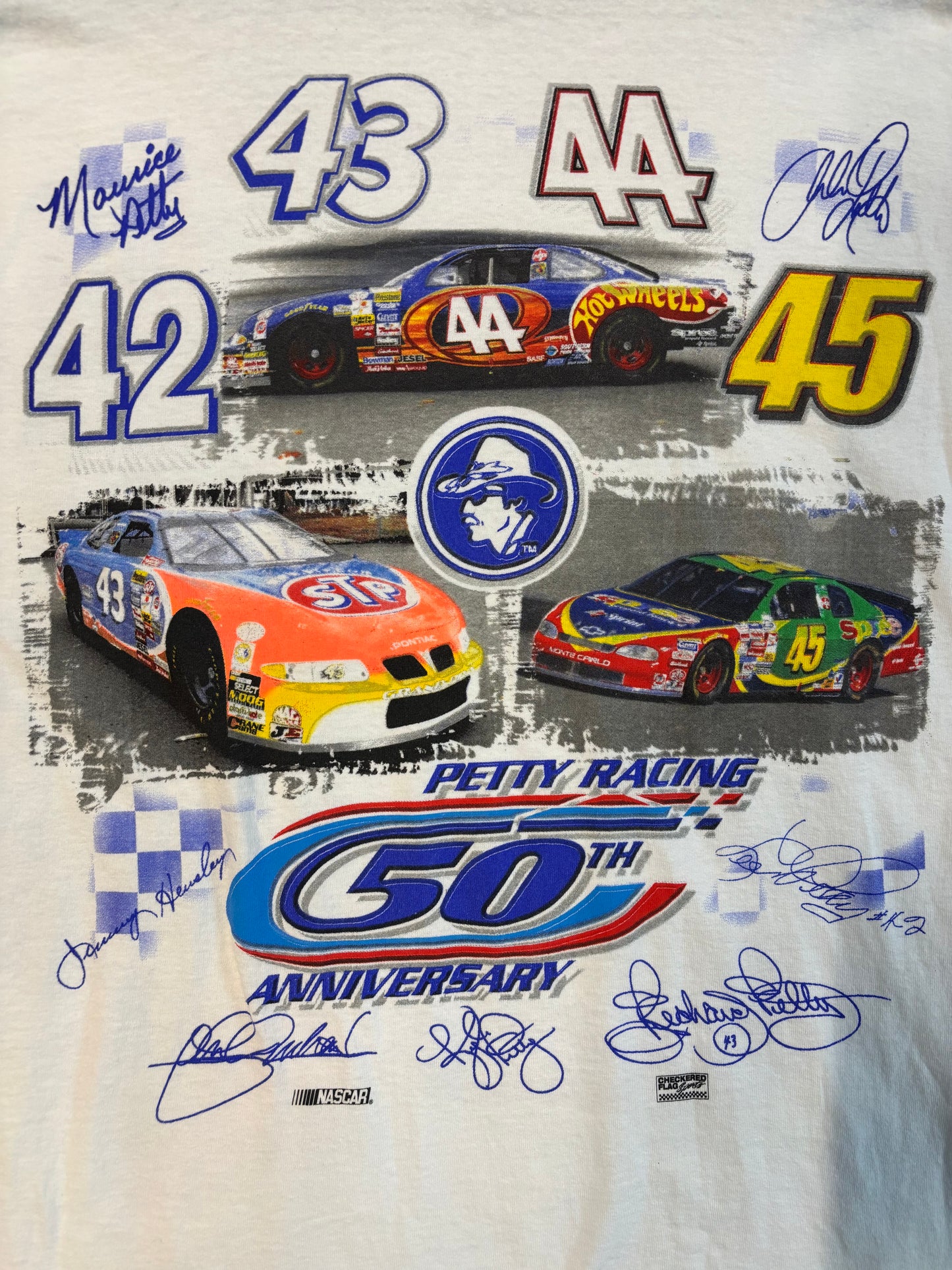 1999 50th Anniversary Petty Racing NASCAR T-Shirt Size XL Tultex Tag