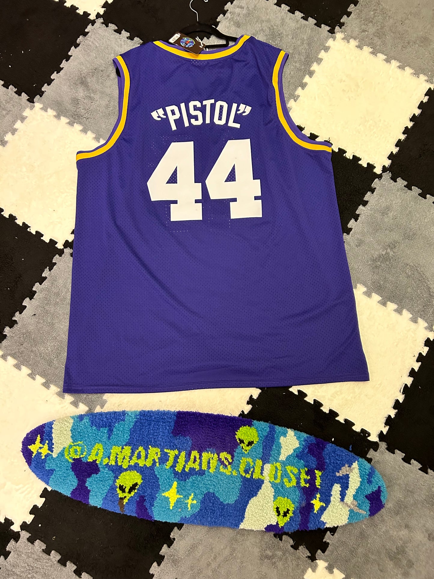 Retro Style Utah Jazz NBA Pistol Pete #44 Jersey