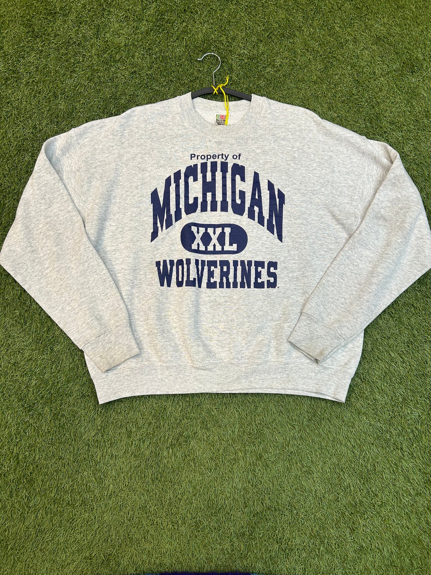 Vintage Fruit Of The Loom Property Of Michigan Crewneck