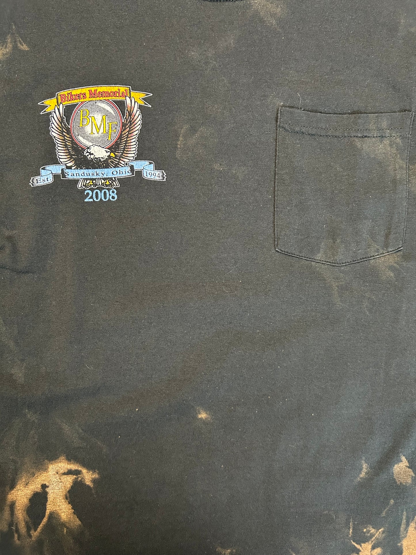 Y2K Biker Memorial Bleached 2008 Tee
