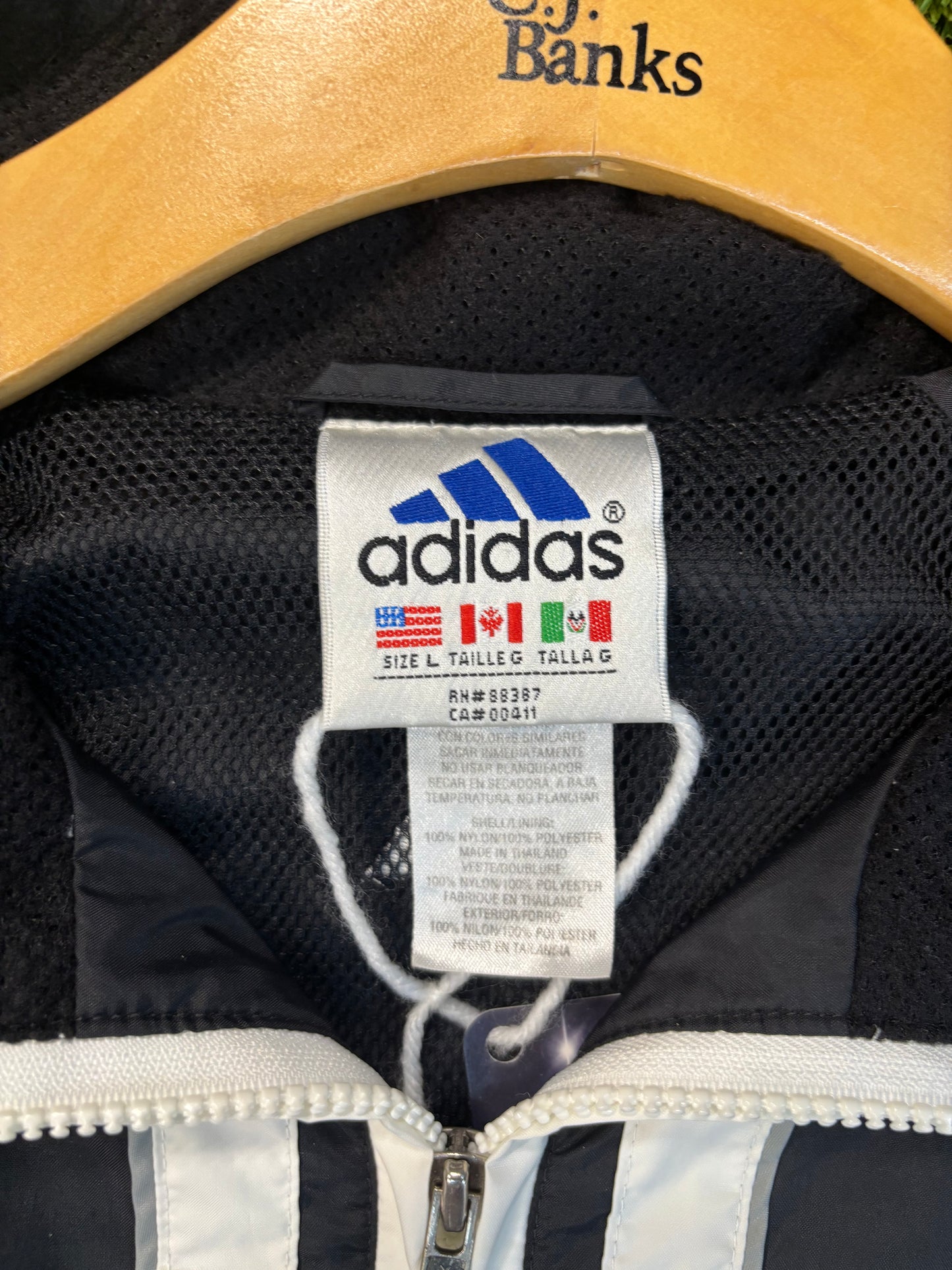 90s Vintage Adidas Vertical Front Stripe Jacket