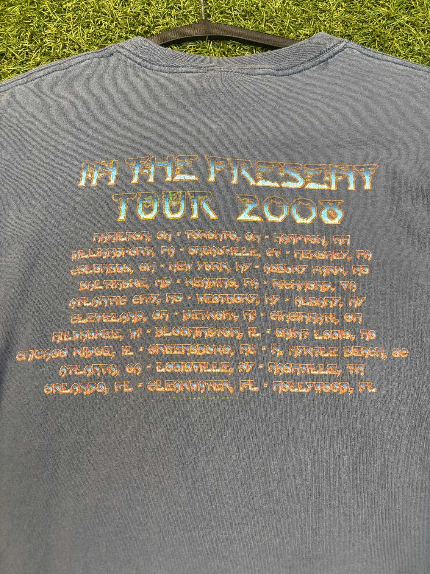 2008 Yes In The Present Blue Tour Tee