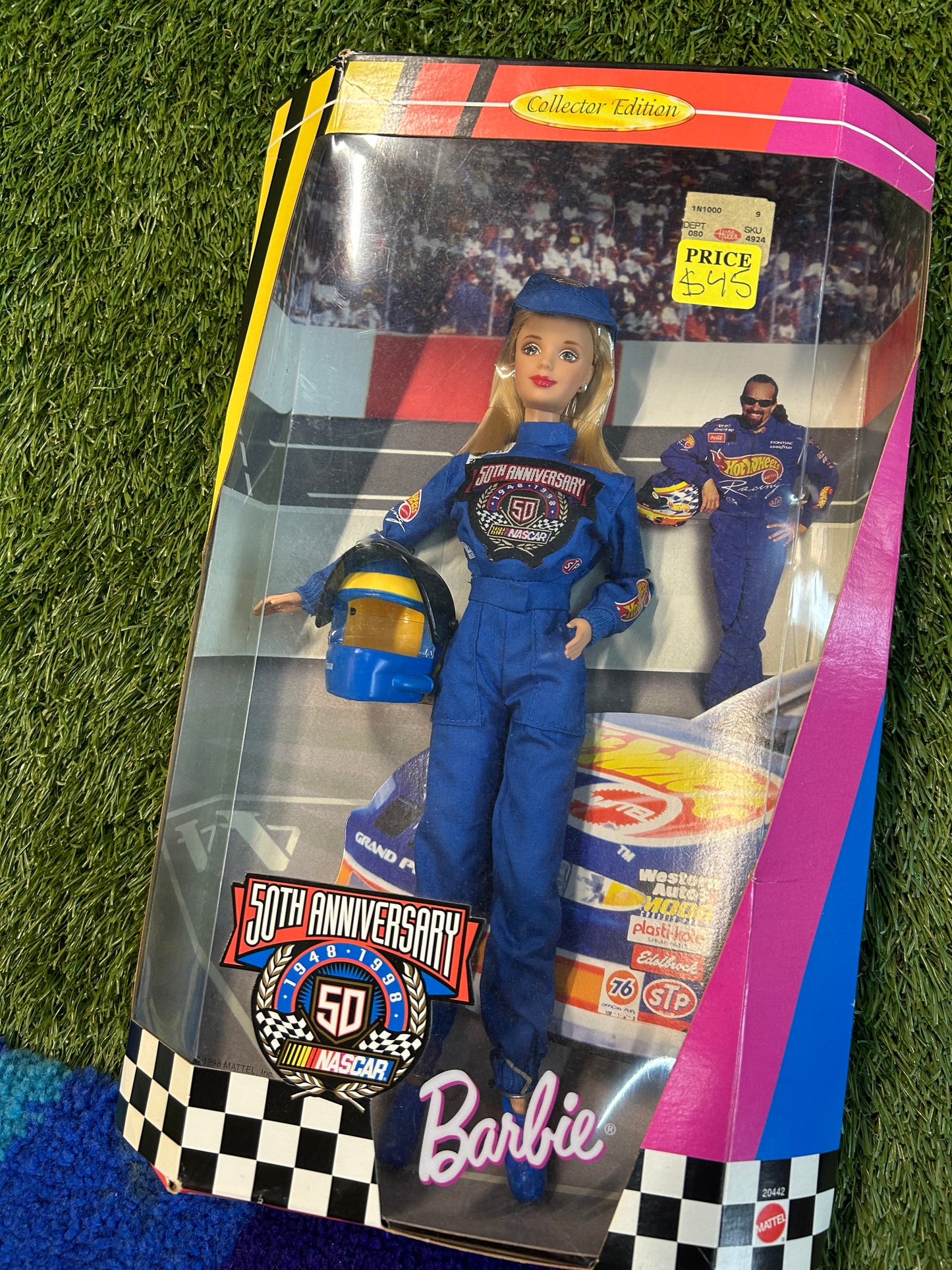 Vintage 1998 Collectable Barbie X NASCAR Hot Wheels 50th Anniversary