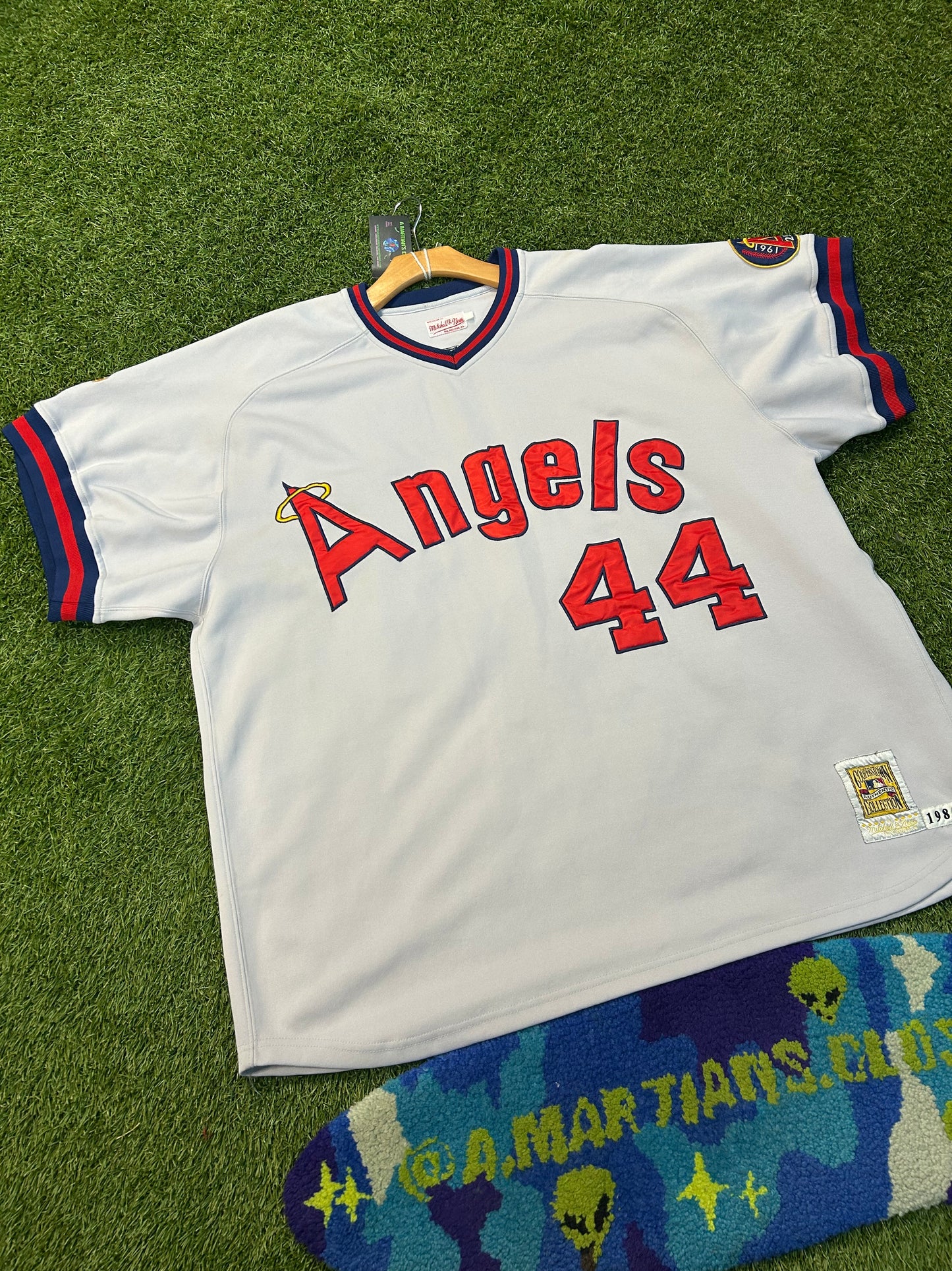 Vintage MLB California Angels Reggie Jackson Mitchell & Ness Baseball Jersey