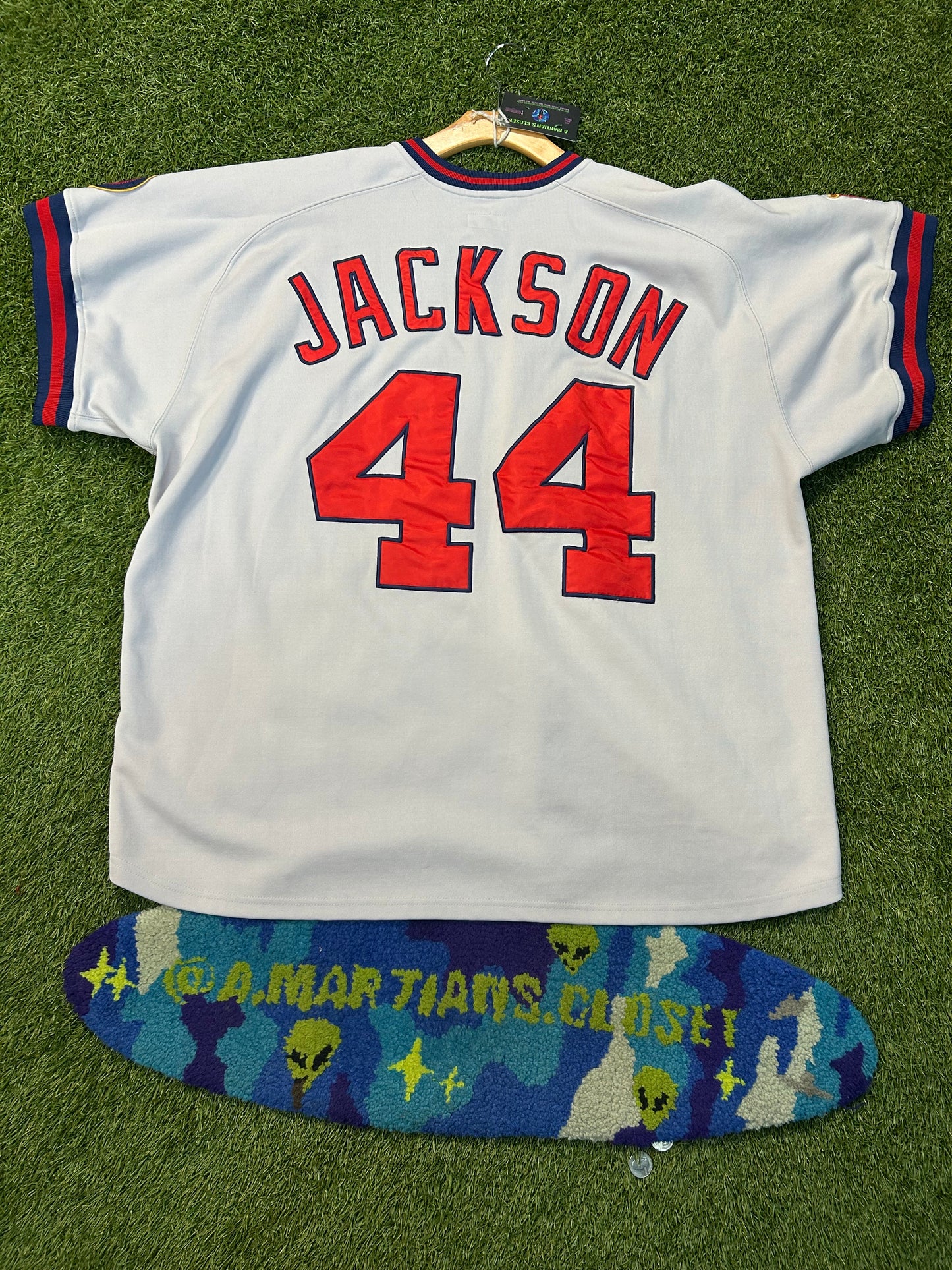 Vintage MLB California Angels Reggie Jackson Mitchell & Ness Baseball Jersey