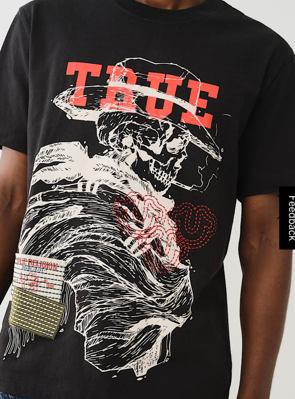 True Religion Stone Sashiko Tee