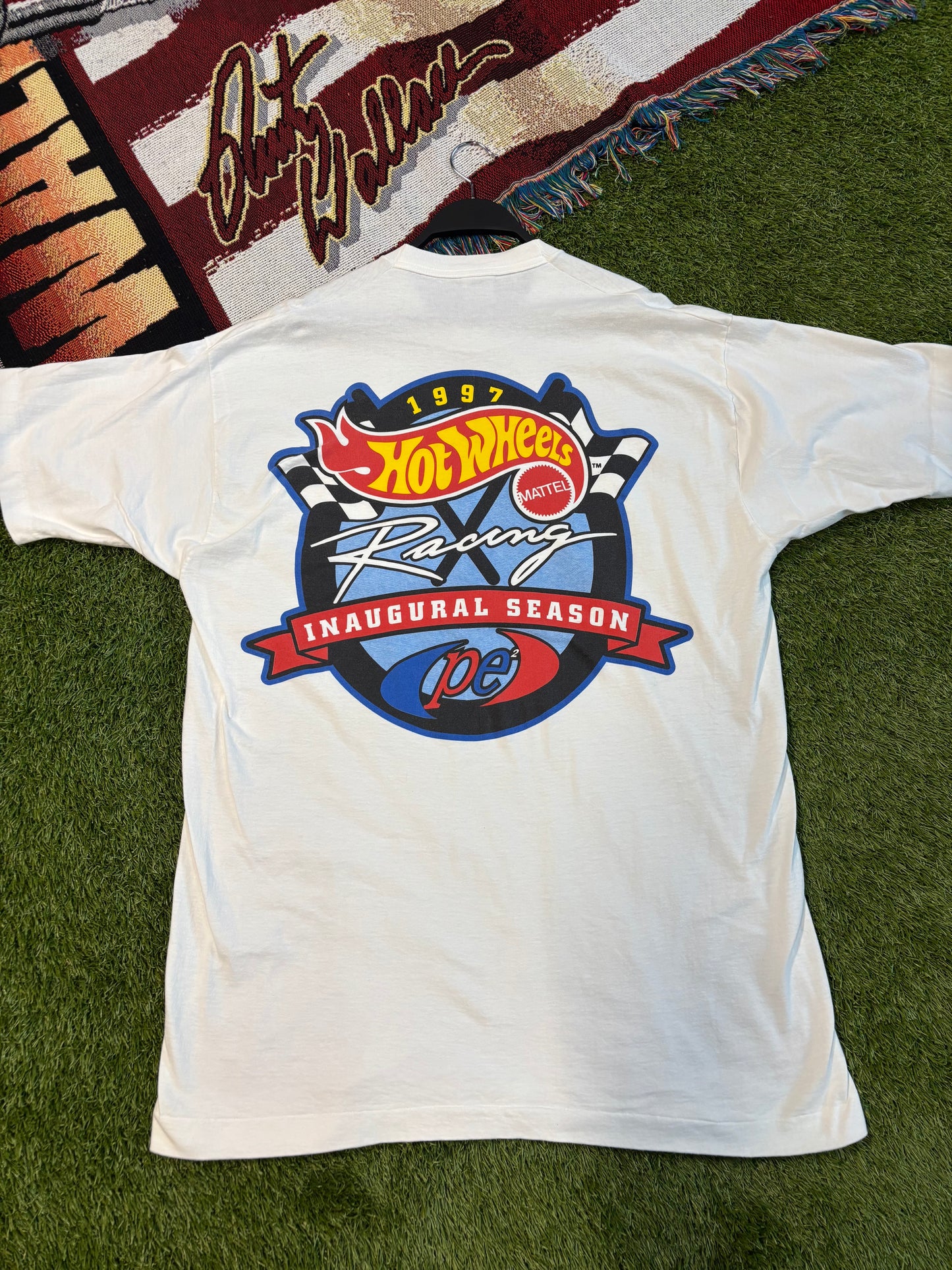 Vintage Single Stitch 1997 Kyle Petty Inaugural Season Hot Wheels Racing T-Shirt Size XXL Fruit Of The Loom Heavyweight Cotton Tag
